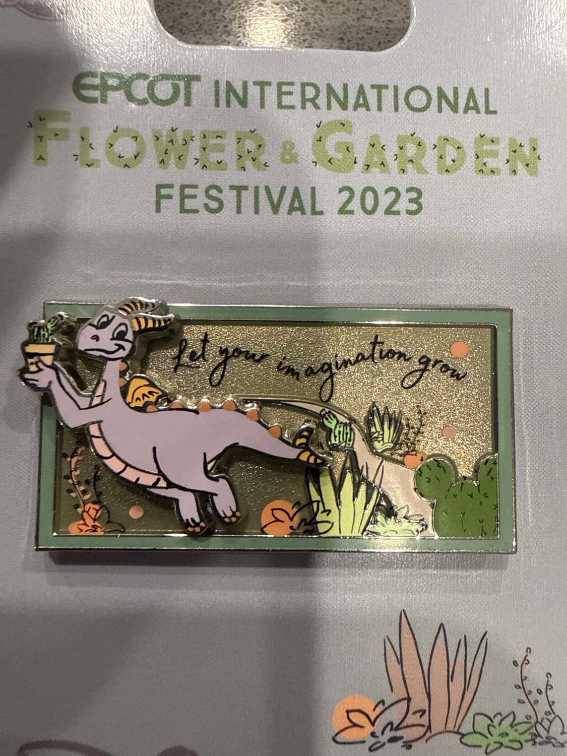 Figment - Grown with Imagination - EPCOT International Flower & Garden Festival 2022 Spinner Pin