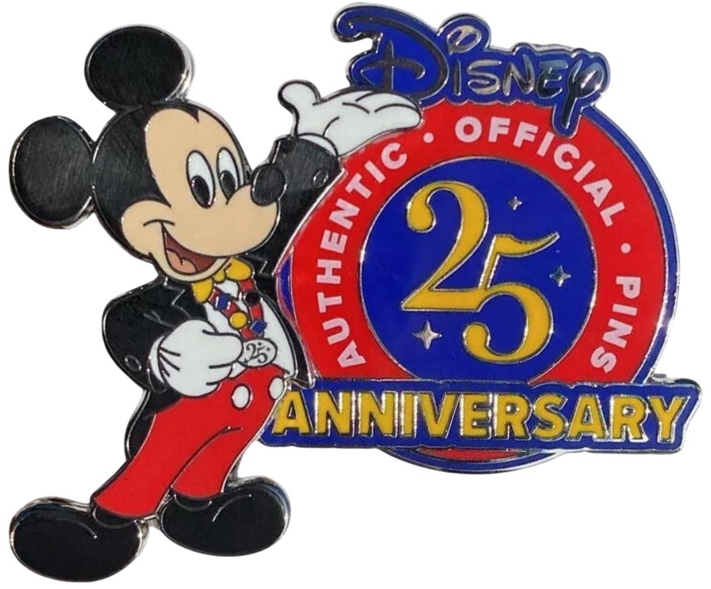 Mickey Mouse Authentic Official Pin Trading 25th Anniversary