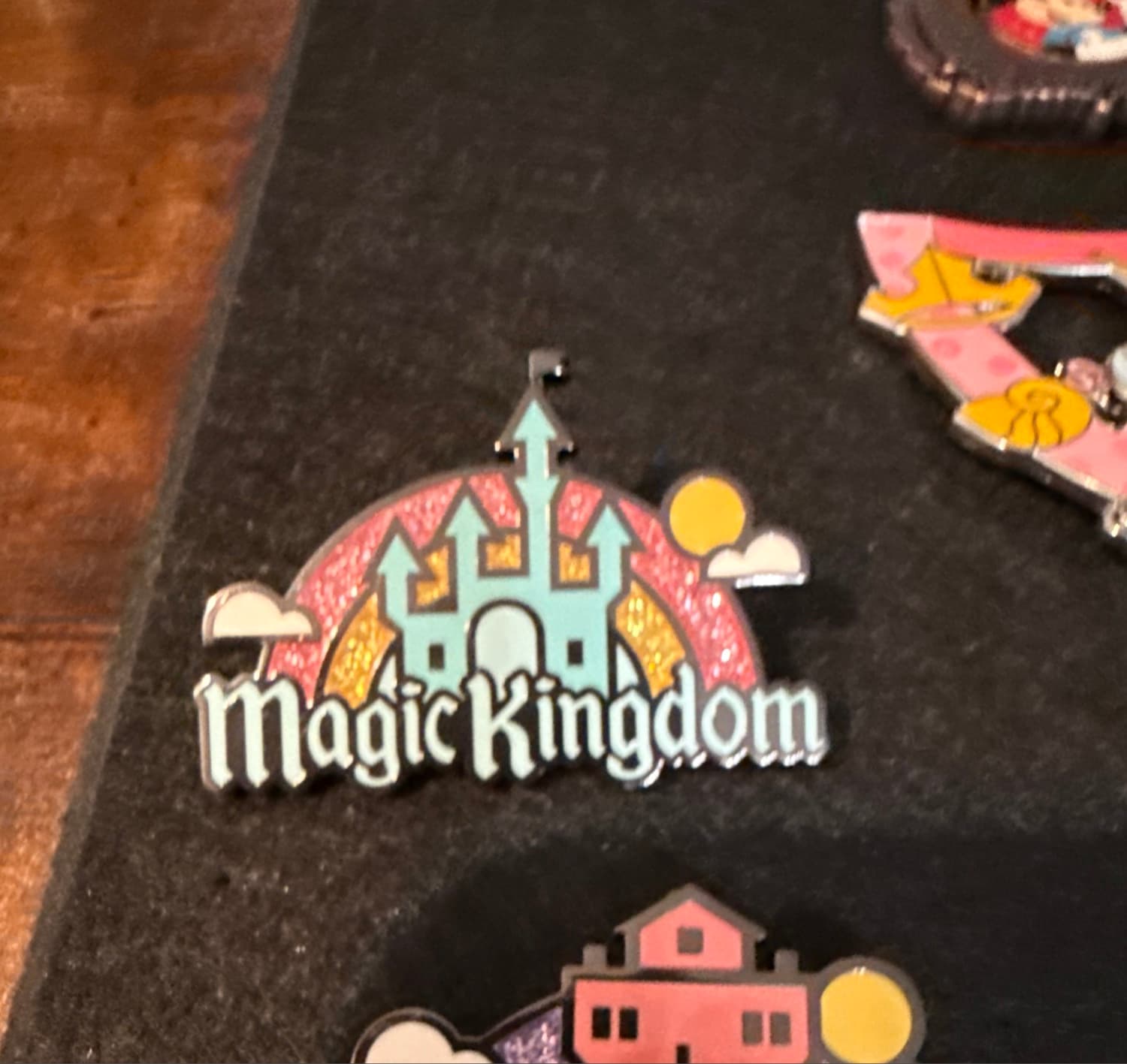 Walt Disney World Magic Kingdom Glitter Rainbow Castle Pin