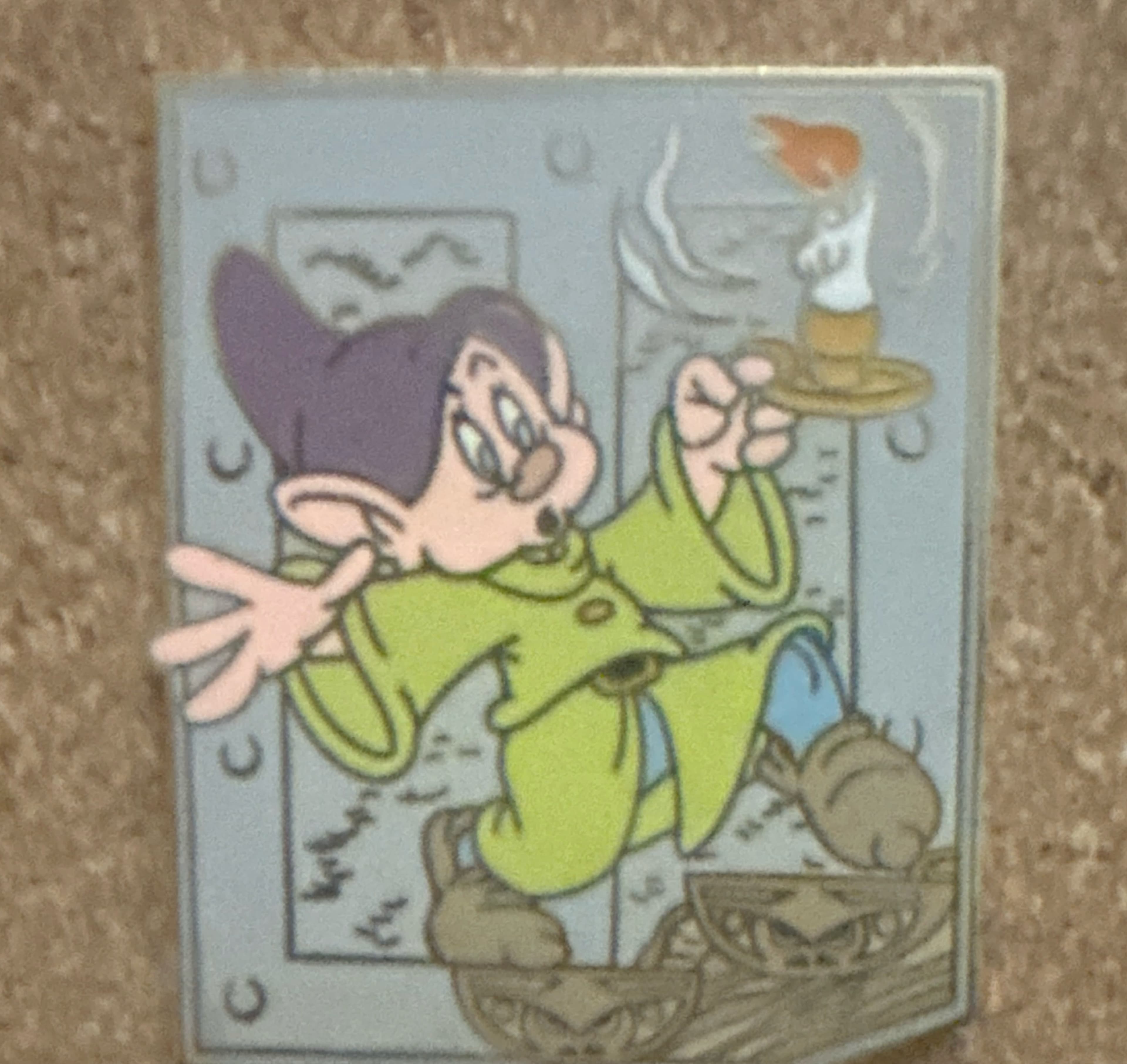 Dopey Walking Upstairs with a Candle Pin front