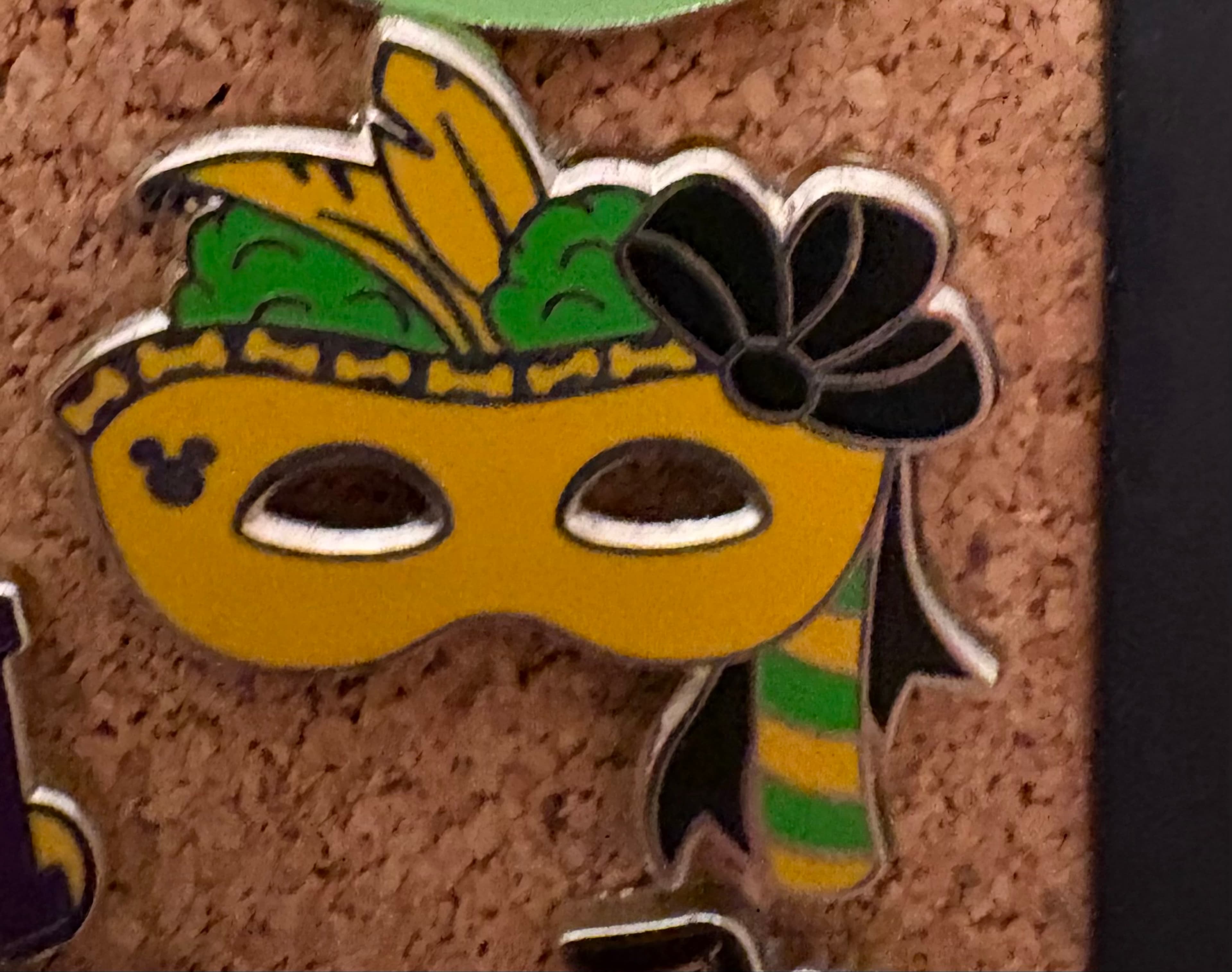 Mardi Gras Mask Hidden Mickey Pin