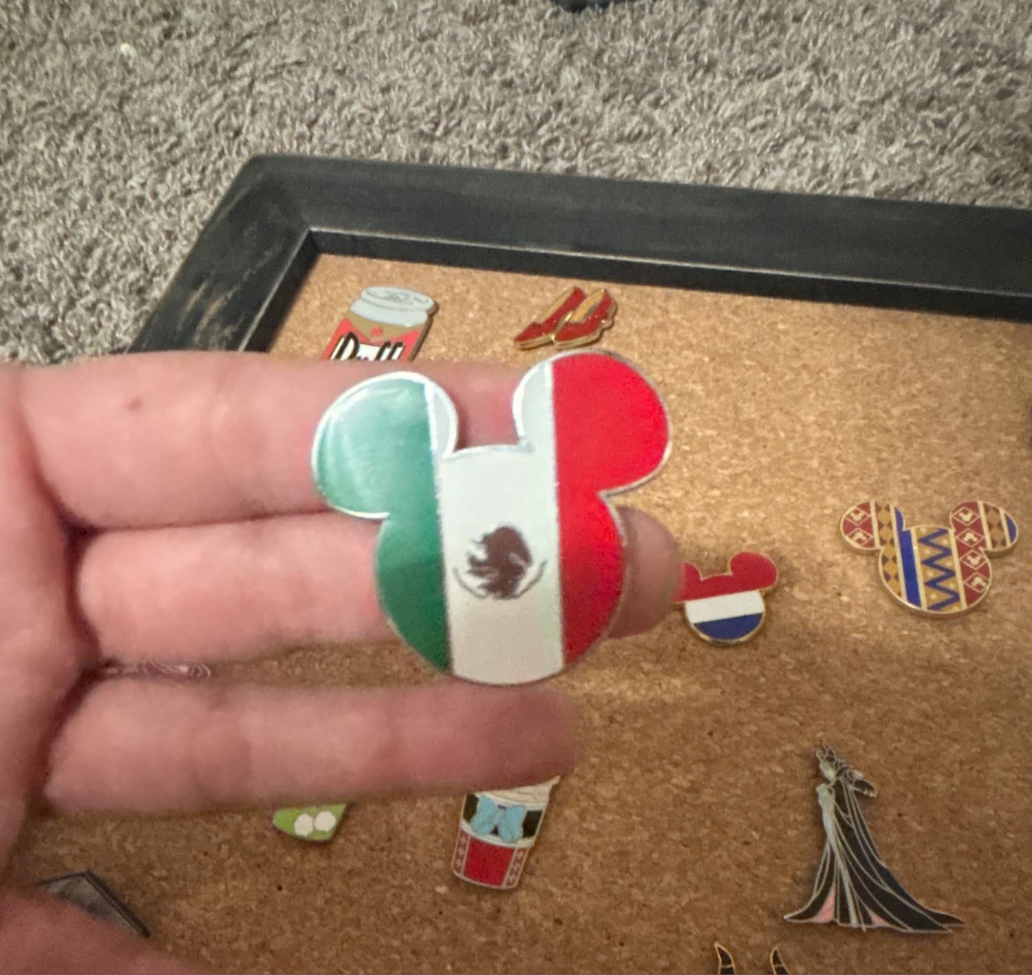Mickey Head Mexico Flag - Epcot World Showcase Pin