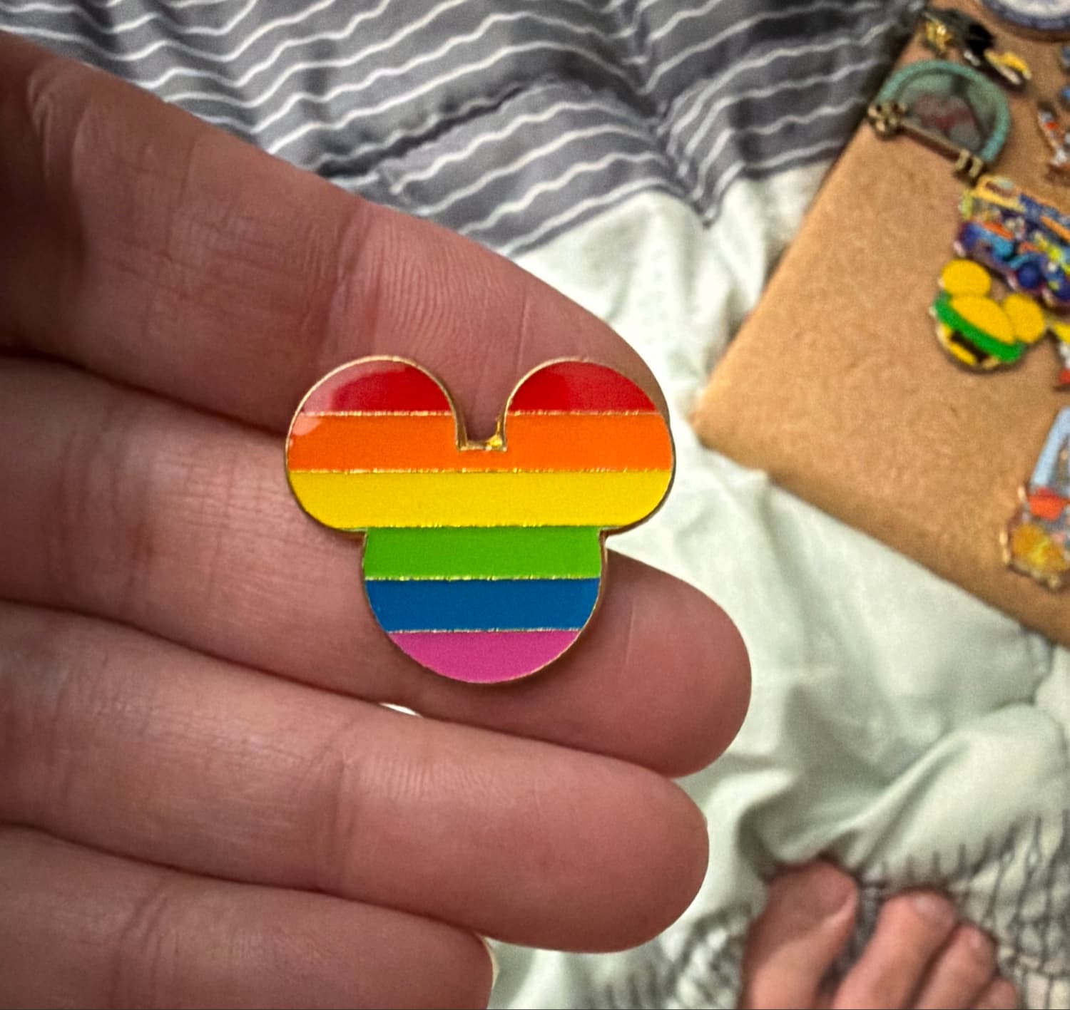 Mickey Mouse Icon Rainbow Pride Pin