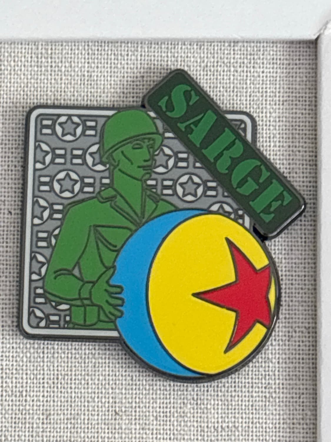 Toy Story Sarge Green Army Man with Pixar Ball Pin