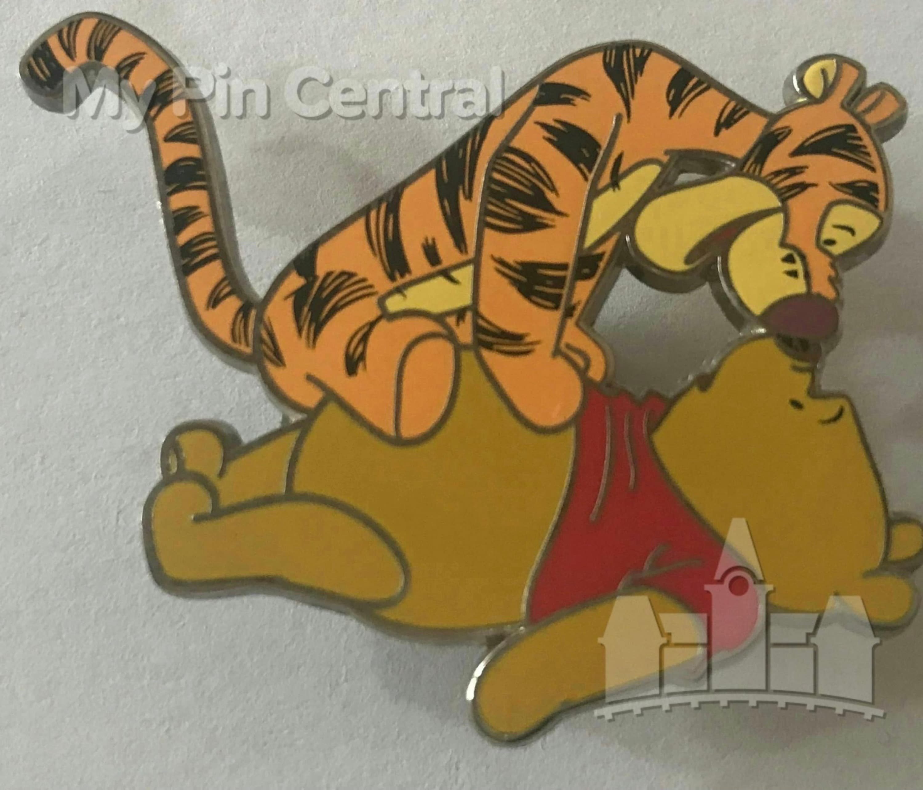 Disney Pin - Winnie the Pooh - Tigger Pouncing on Pooh
