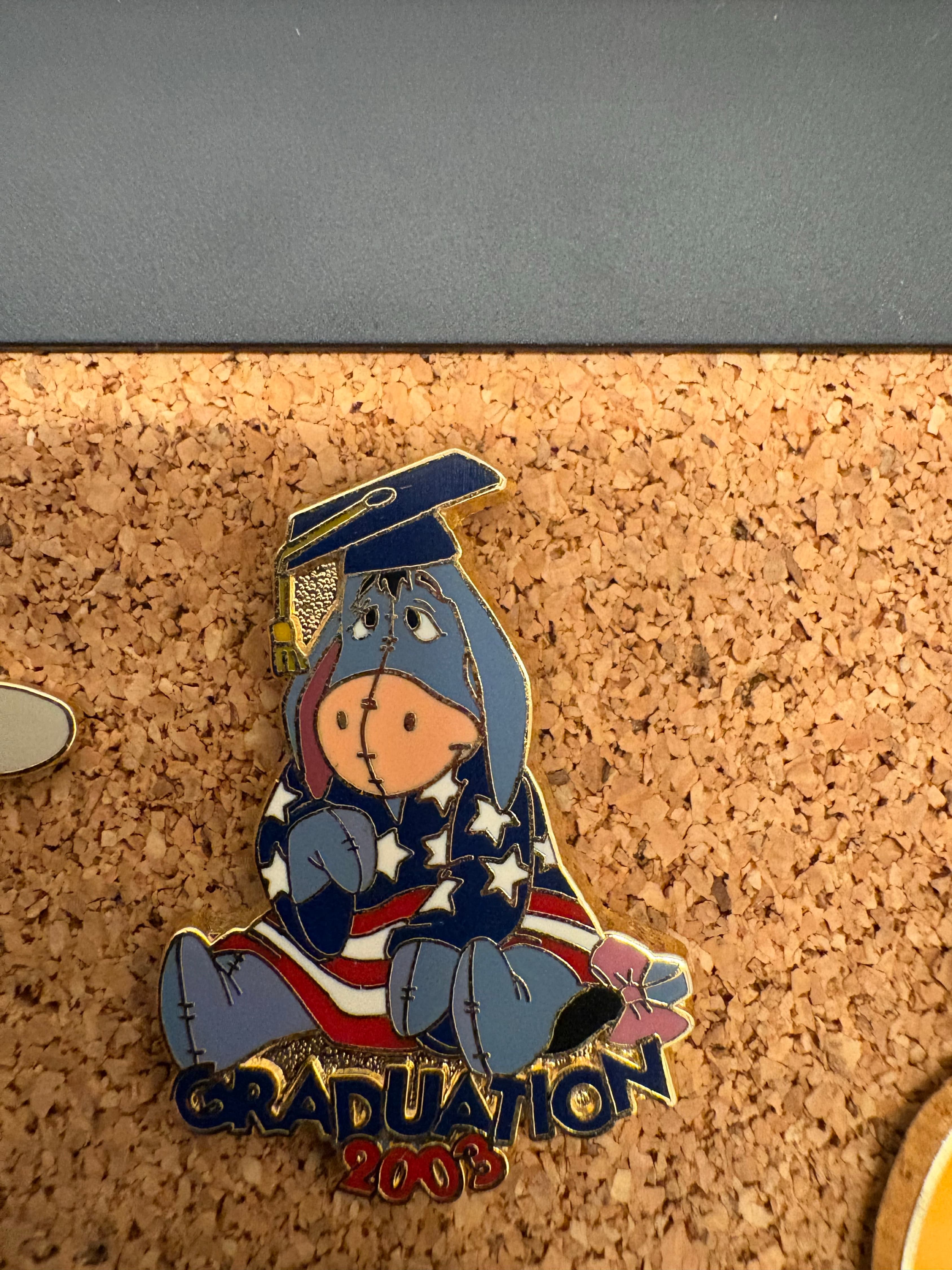 Disney Store Patriotic Eeyore Graduation 2003 Pin