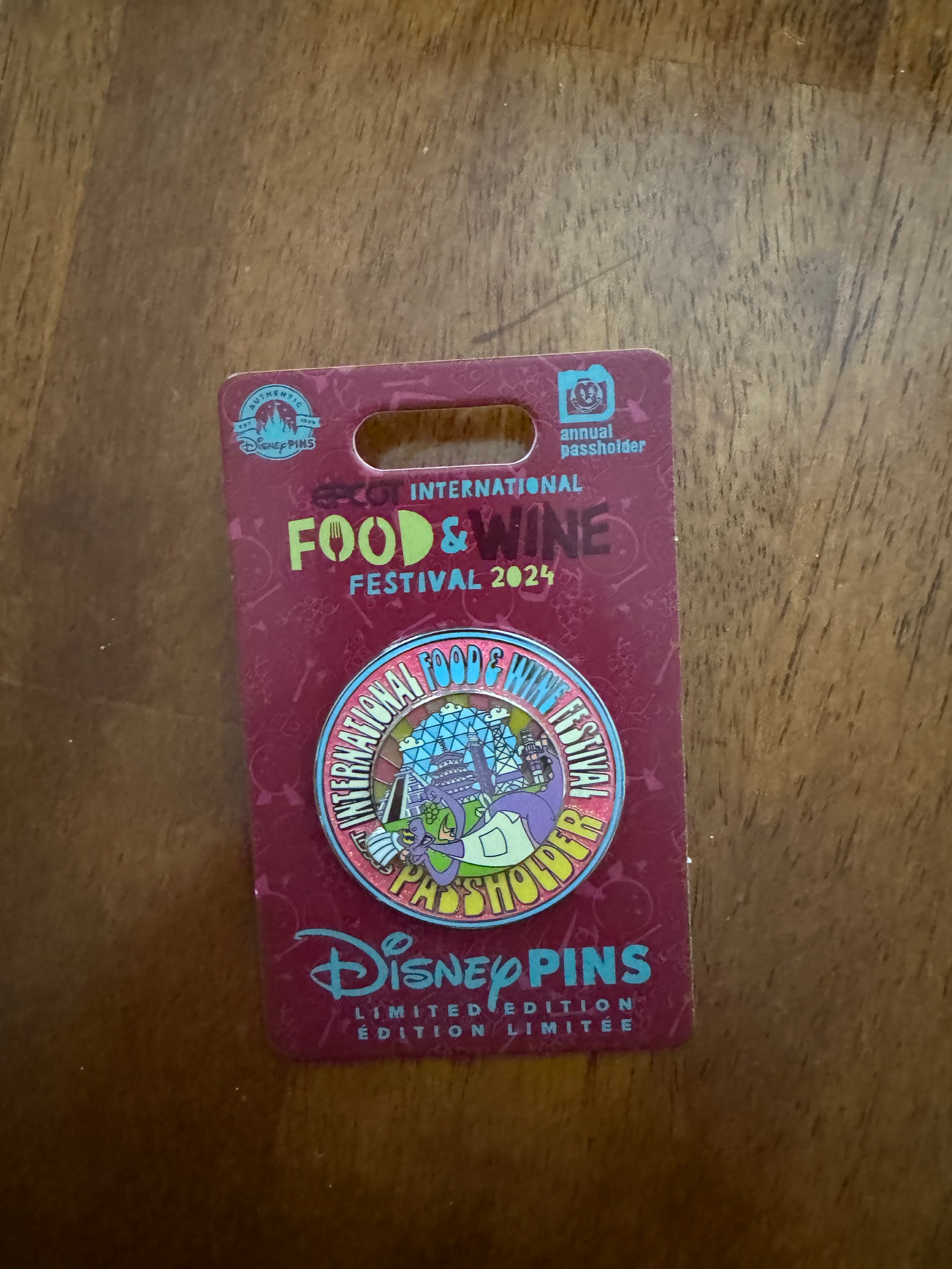 2024 Epcot International Food and Wine Festival Annual Passholder Exclusive Figment