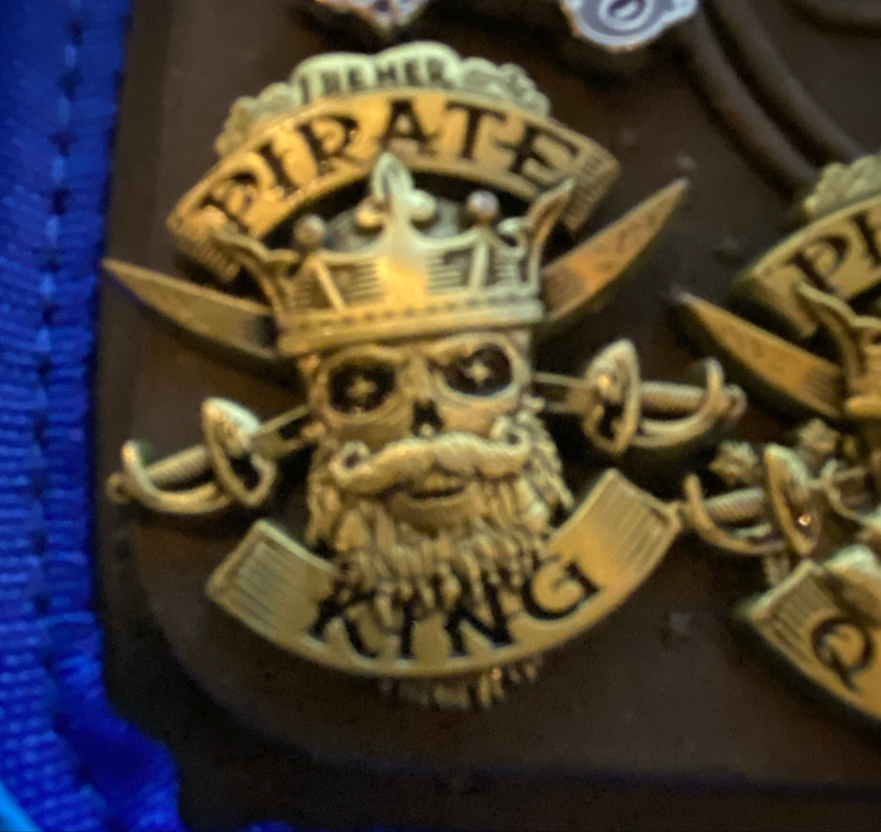Pirate King Skull with Crown and Crossed Swords