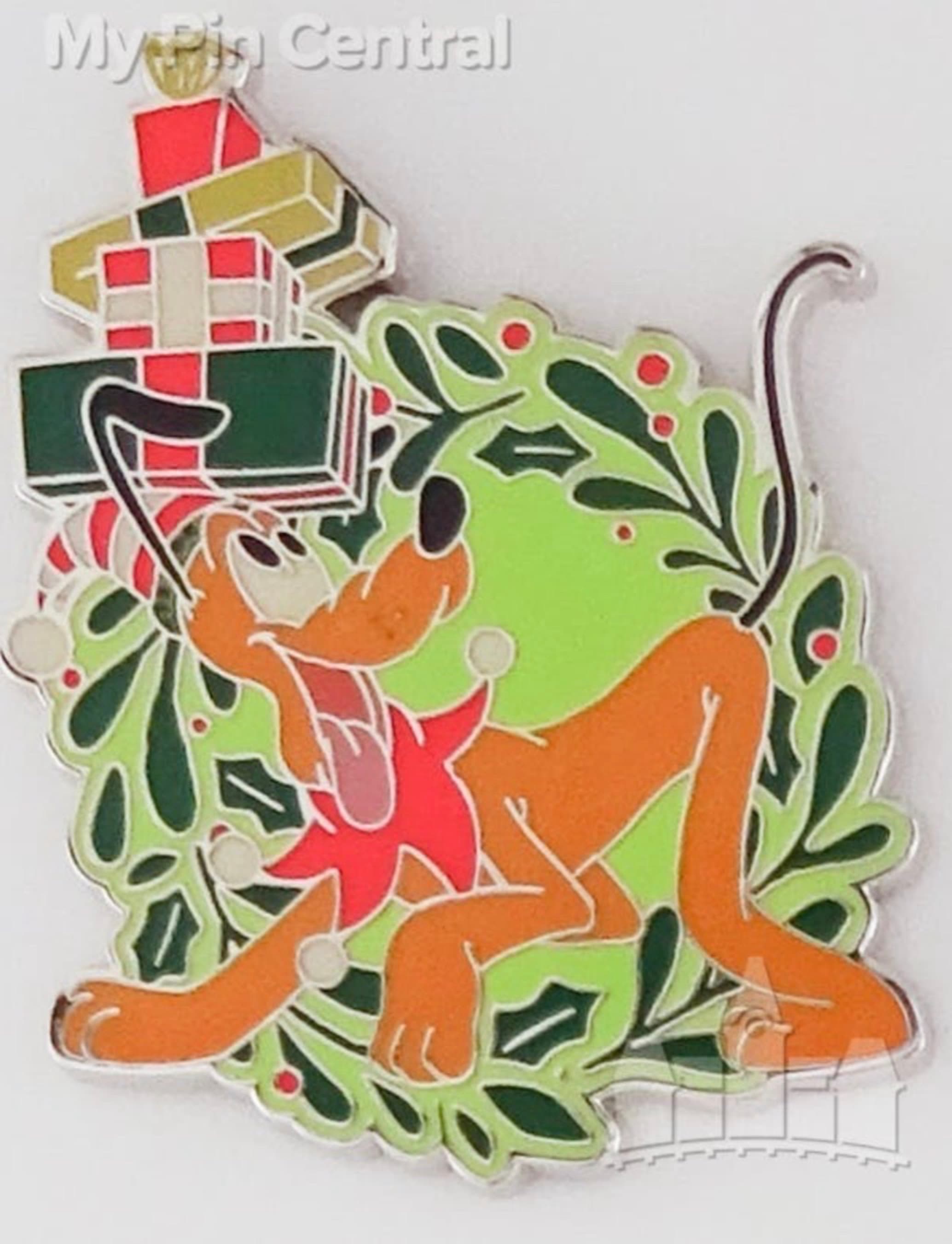 Pluto with Presents in Wreath