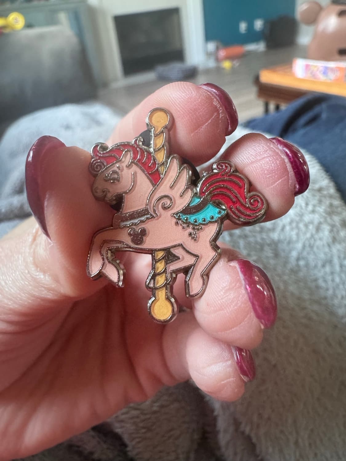 Hidden Mickey Fantasia Carousel Orange Pegasus Pin Series