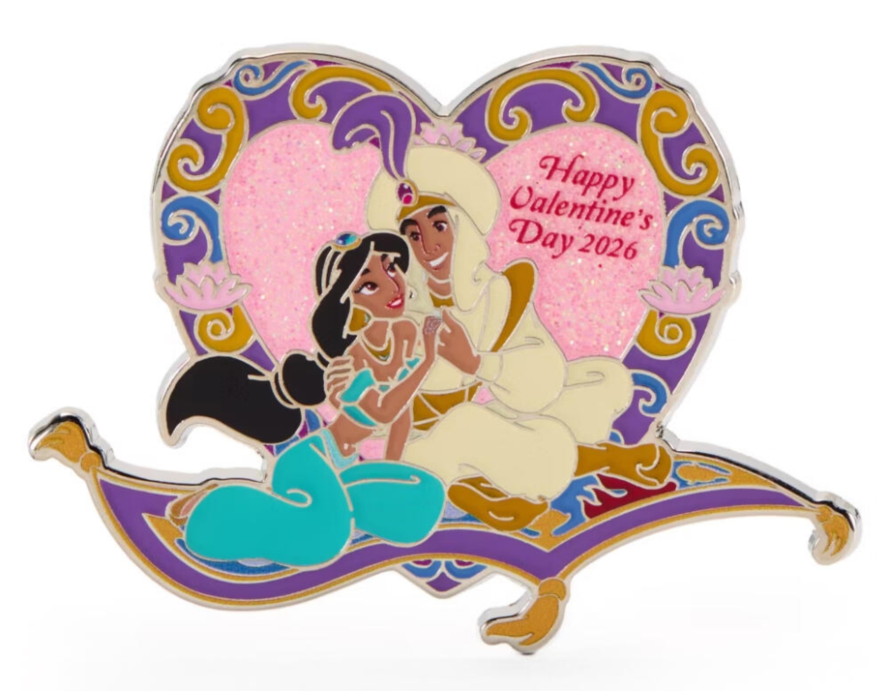 Aladdin and Jasmine Happy Valentine's Day 2026 Pin