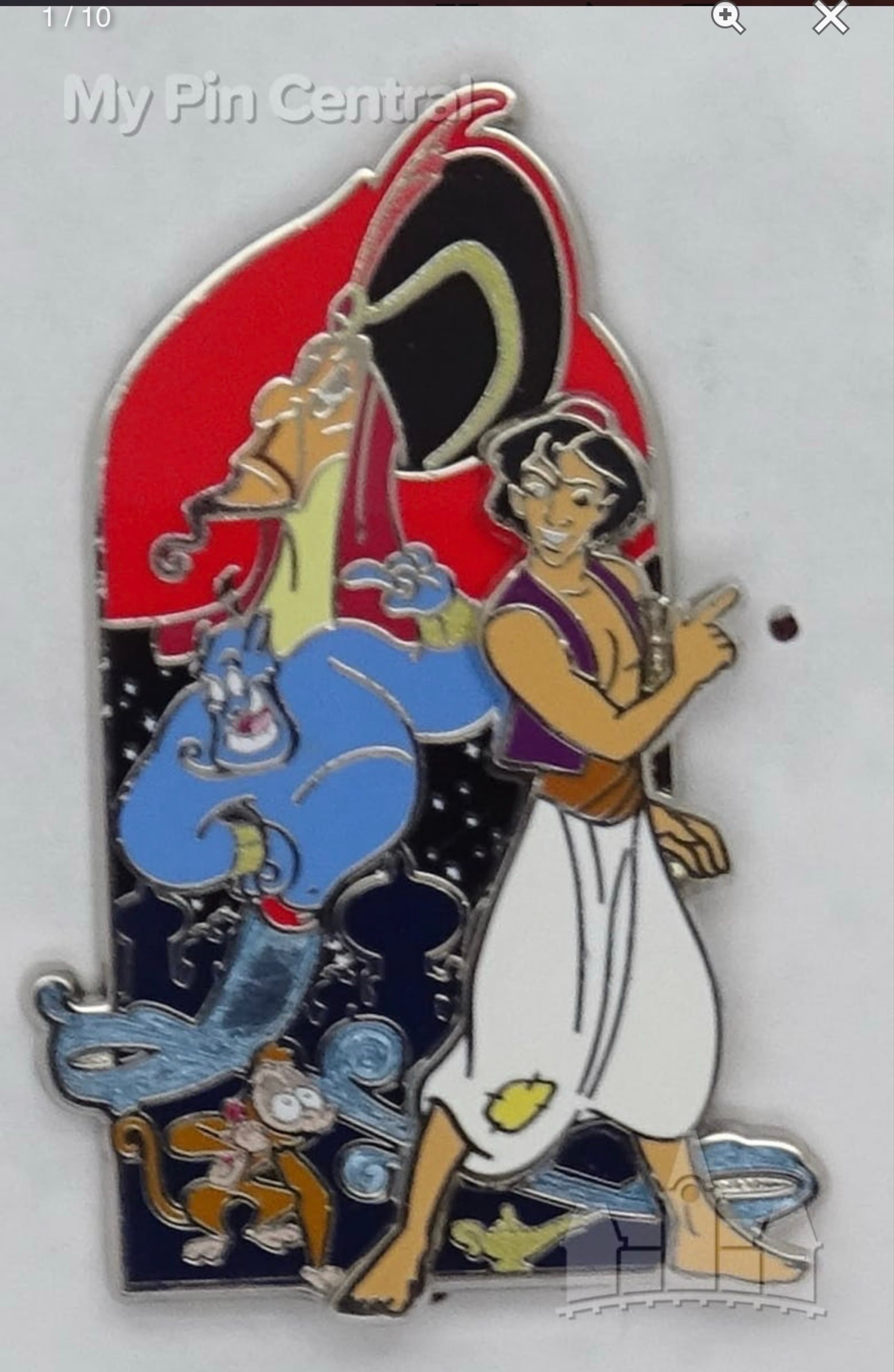 Aladdin, Abu, Genie and Jafar Pin