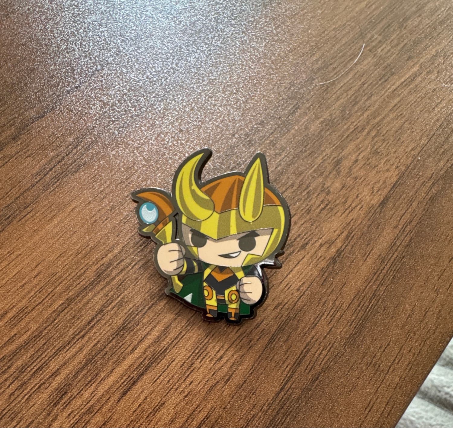 Marvel Chibi Loki with Scepter Pin