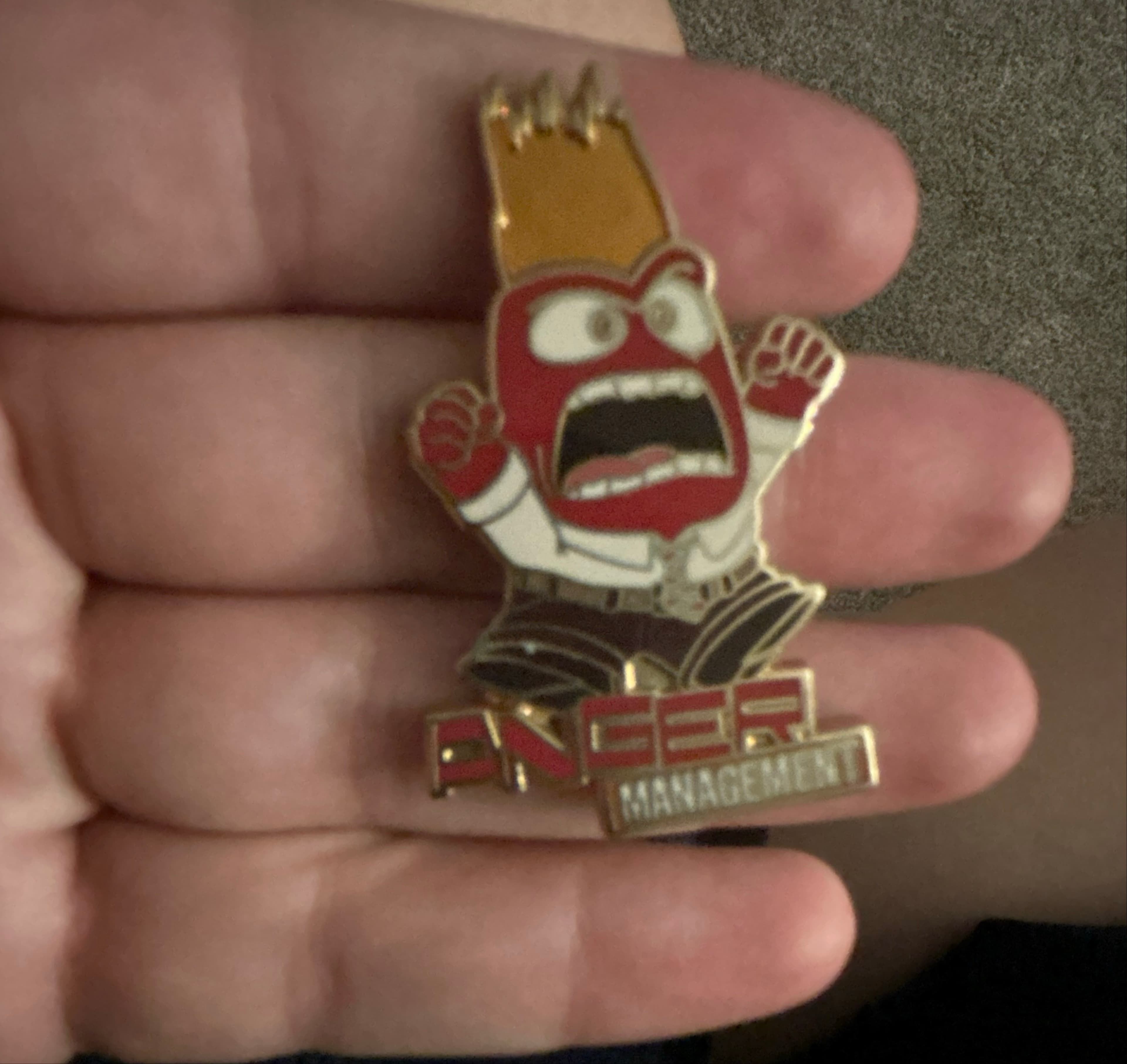 Inside Out Anger Management Character Pin