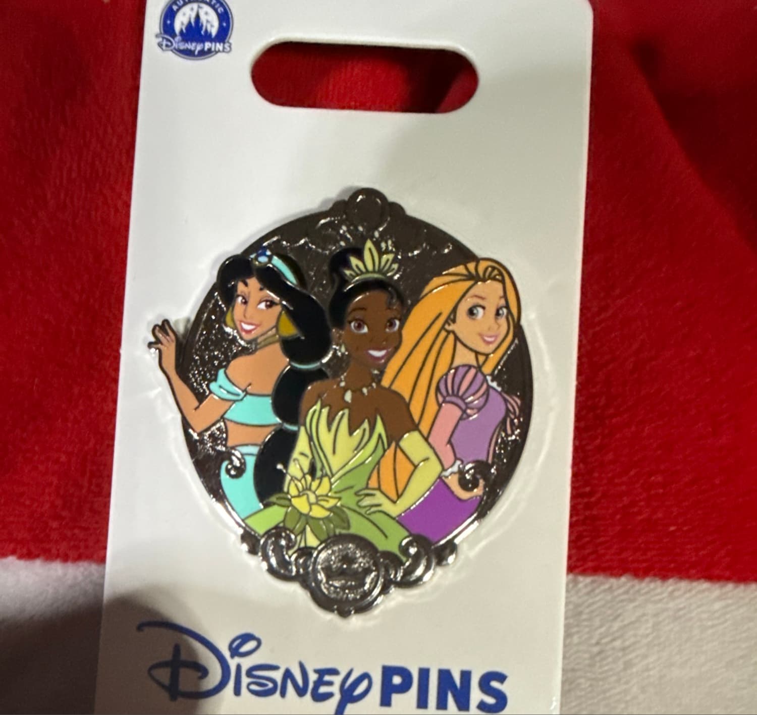 Jasmine, Tiana, and Rapunzel Cluster Pin