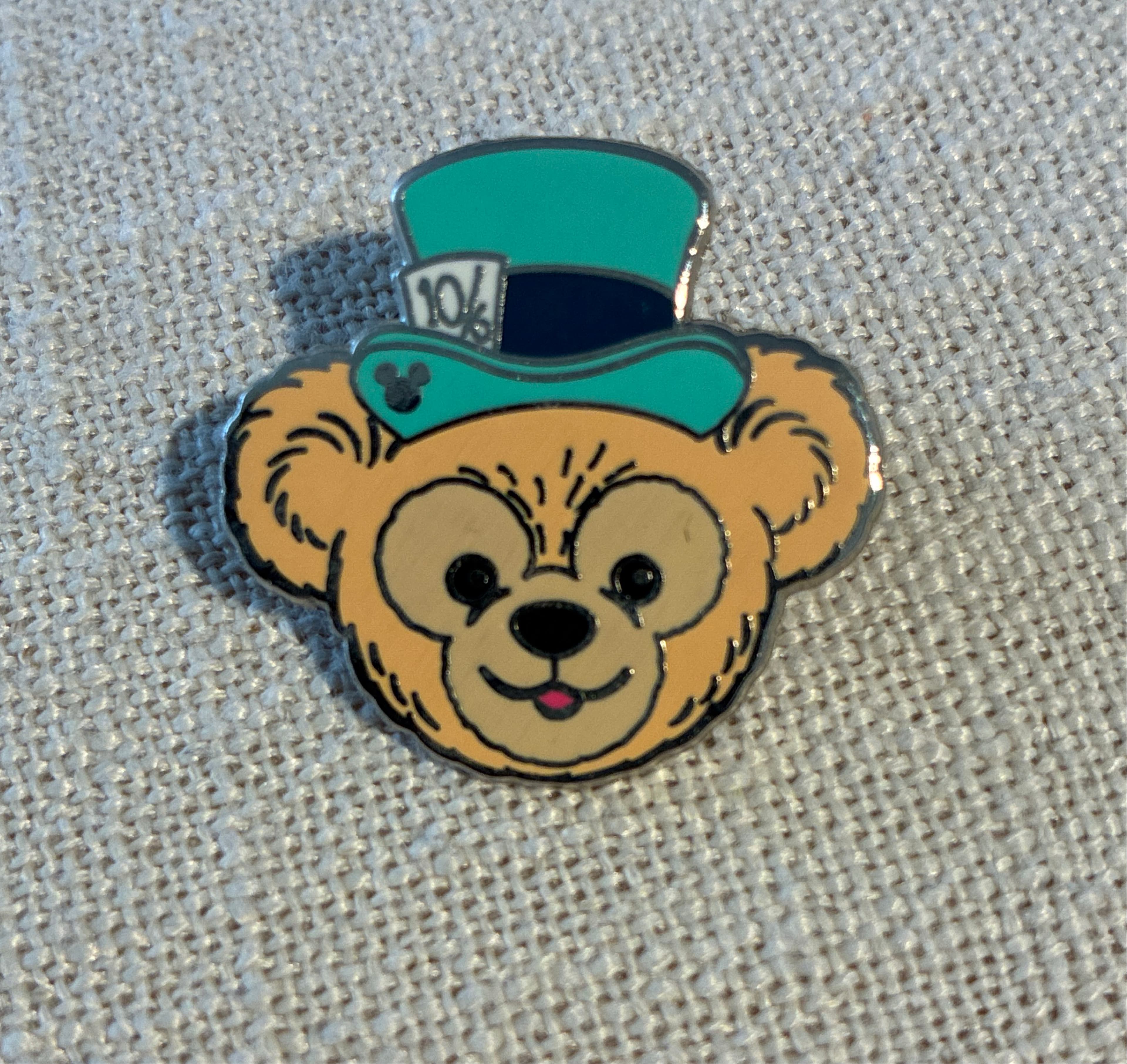 Duffy the Disney Bear in Mad Hatter Hat
