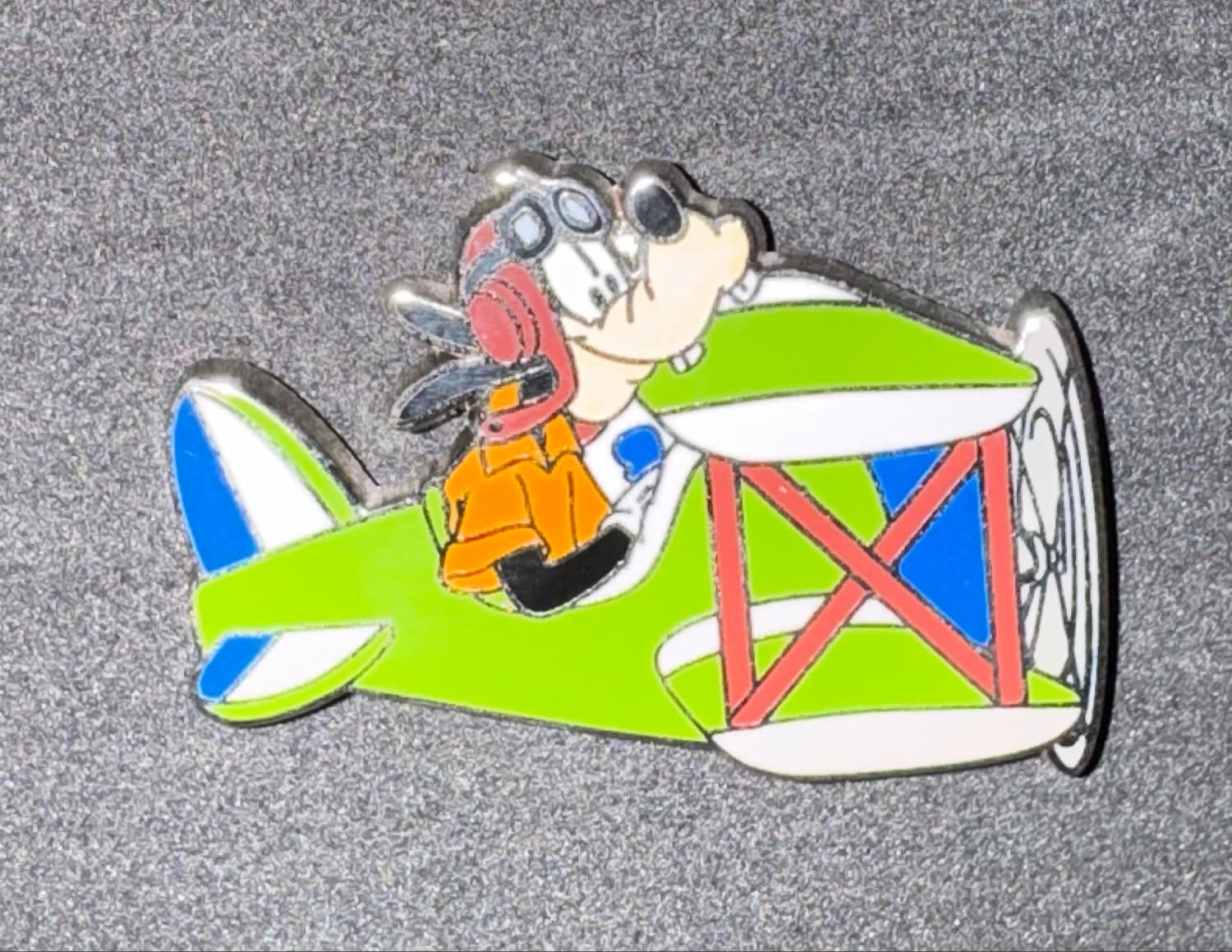 Goofy in Green Biplane - Walt Disney Travel Company front