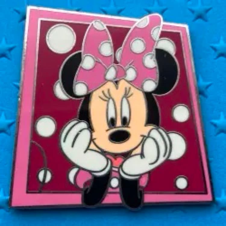 Minnie Mouse Pink Polkadot Square