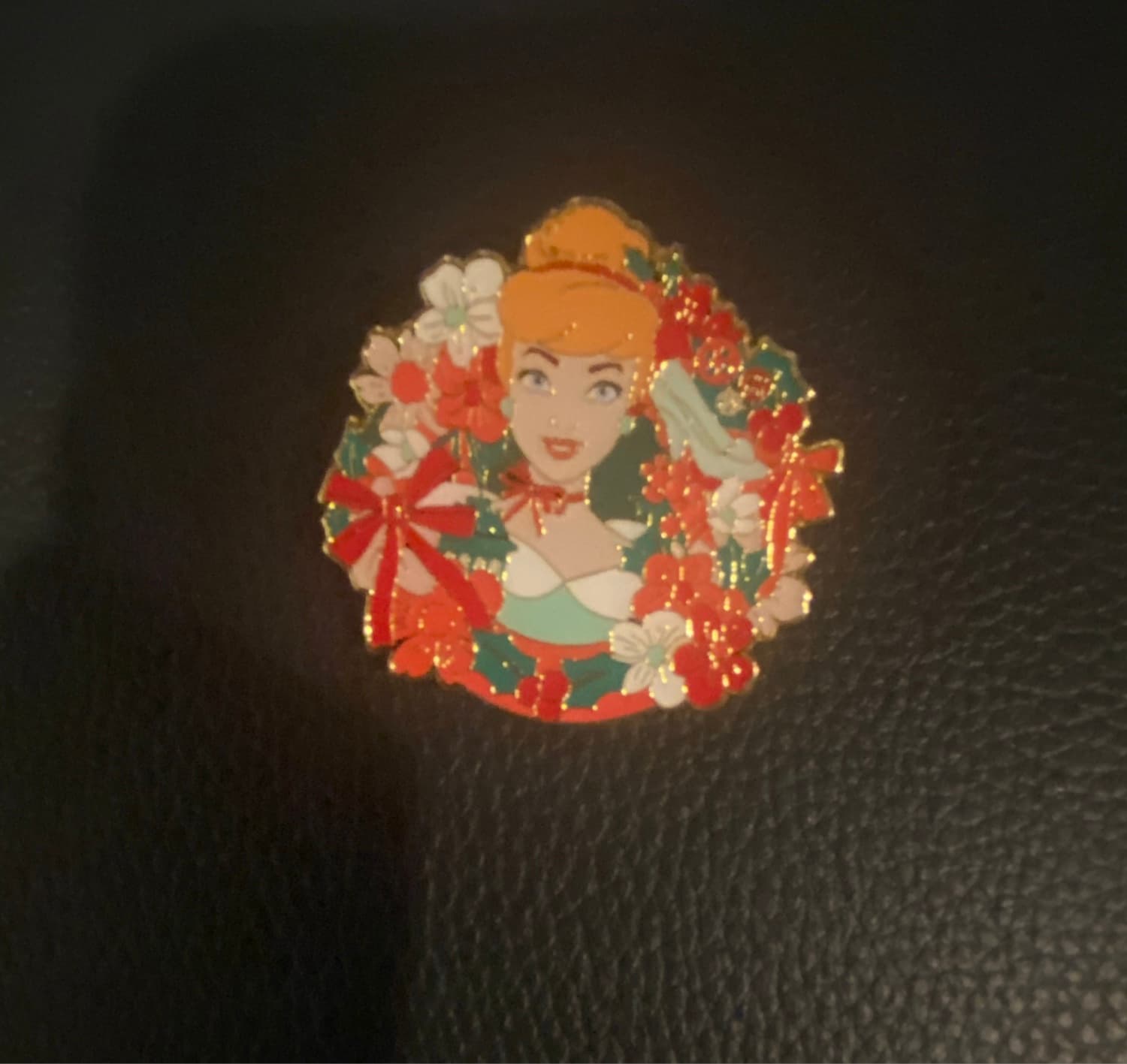 Disney Princess Wreaths 3D Bow Blind Box Enamel Pin Set