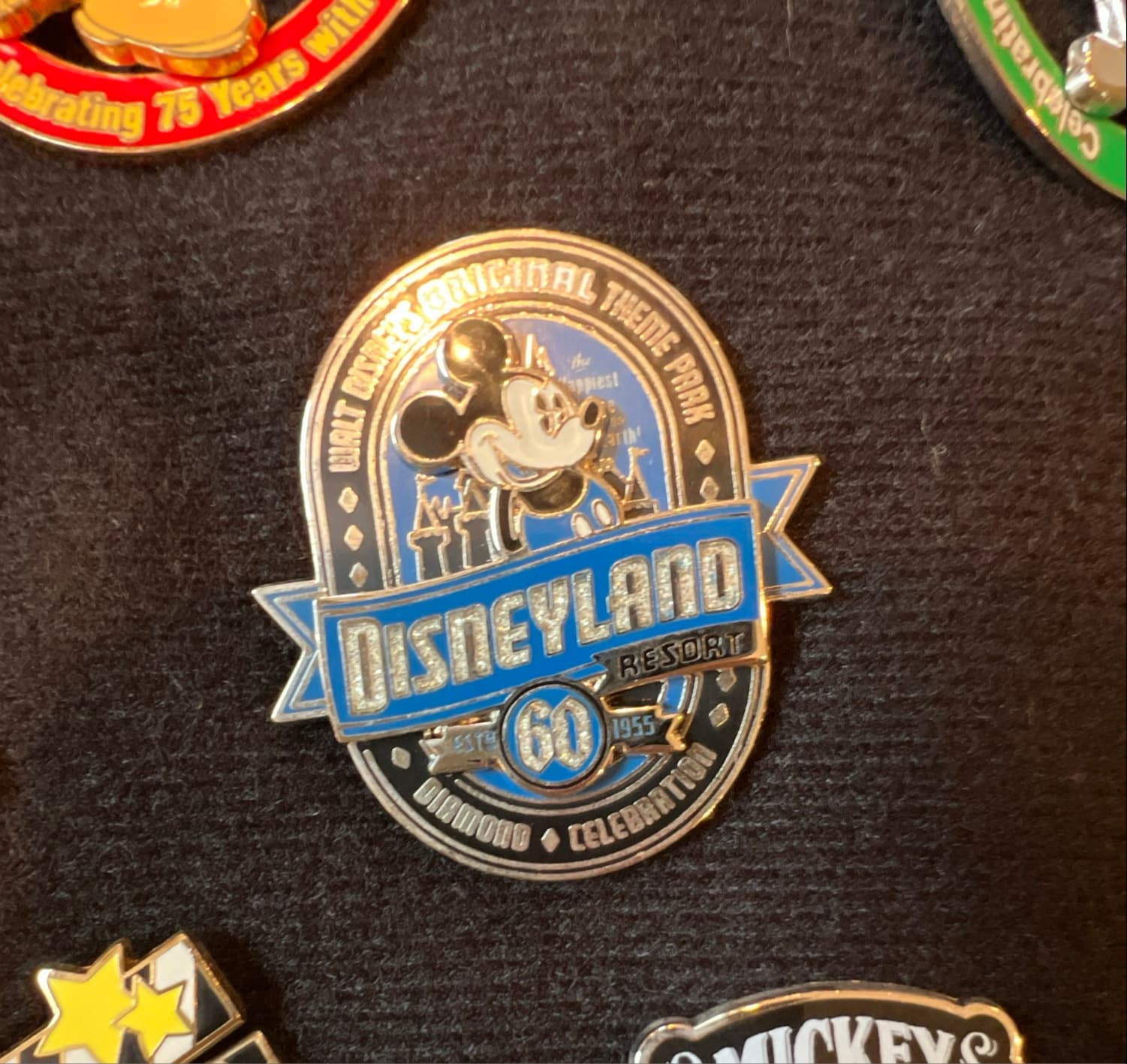 Mickey Mouse Disneyland 60th Diamond Celebration Castle Pin