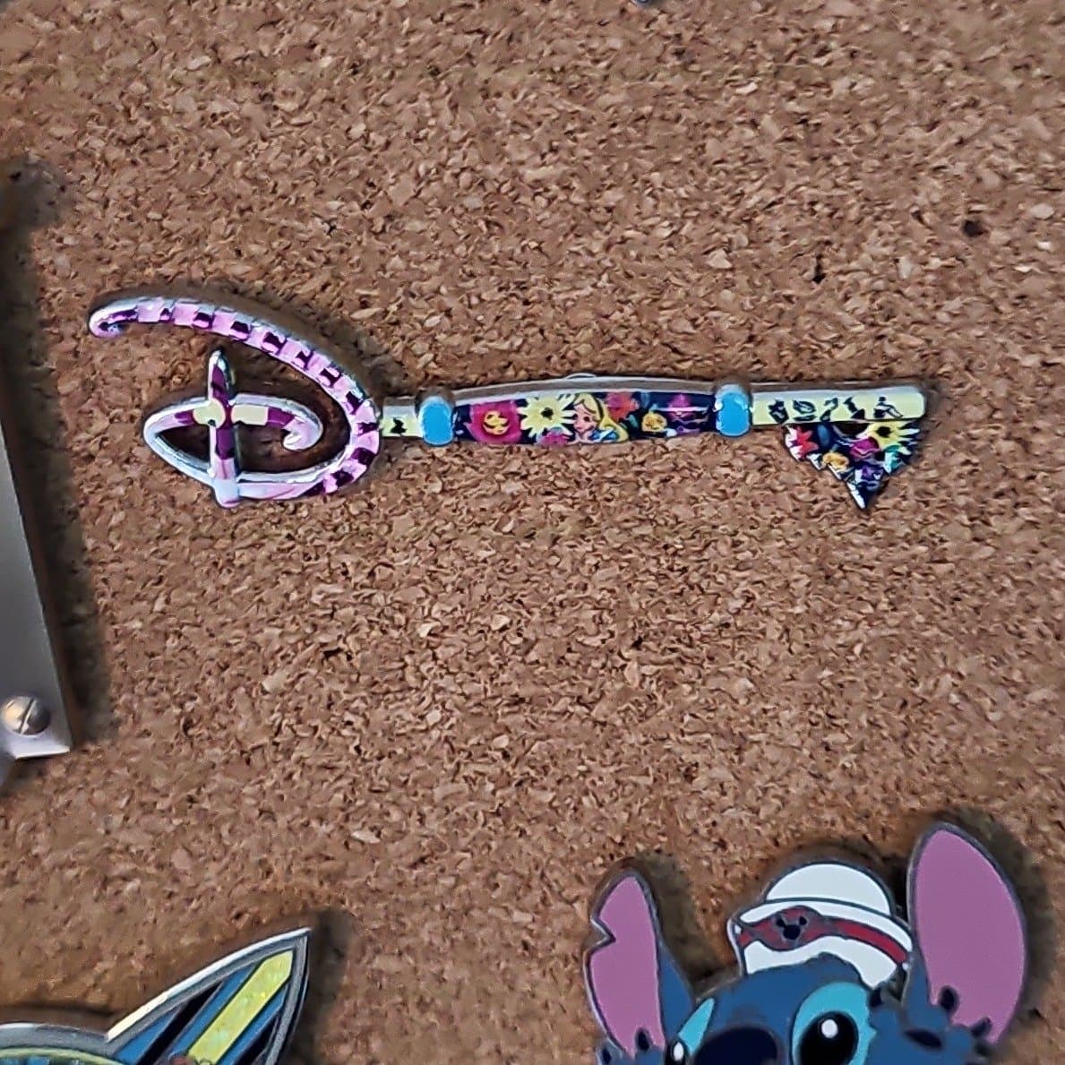 Alice in Wonderland 70th Anniversary Collectible Key Pin - Special Edition