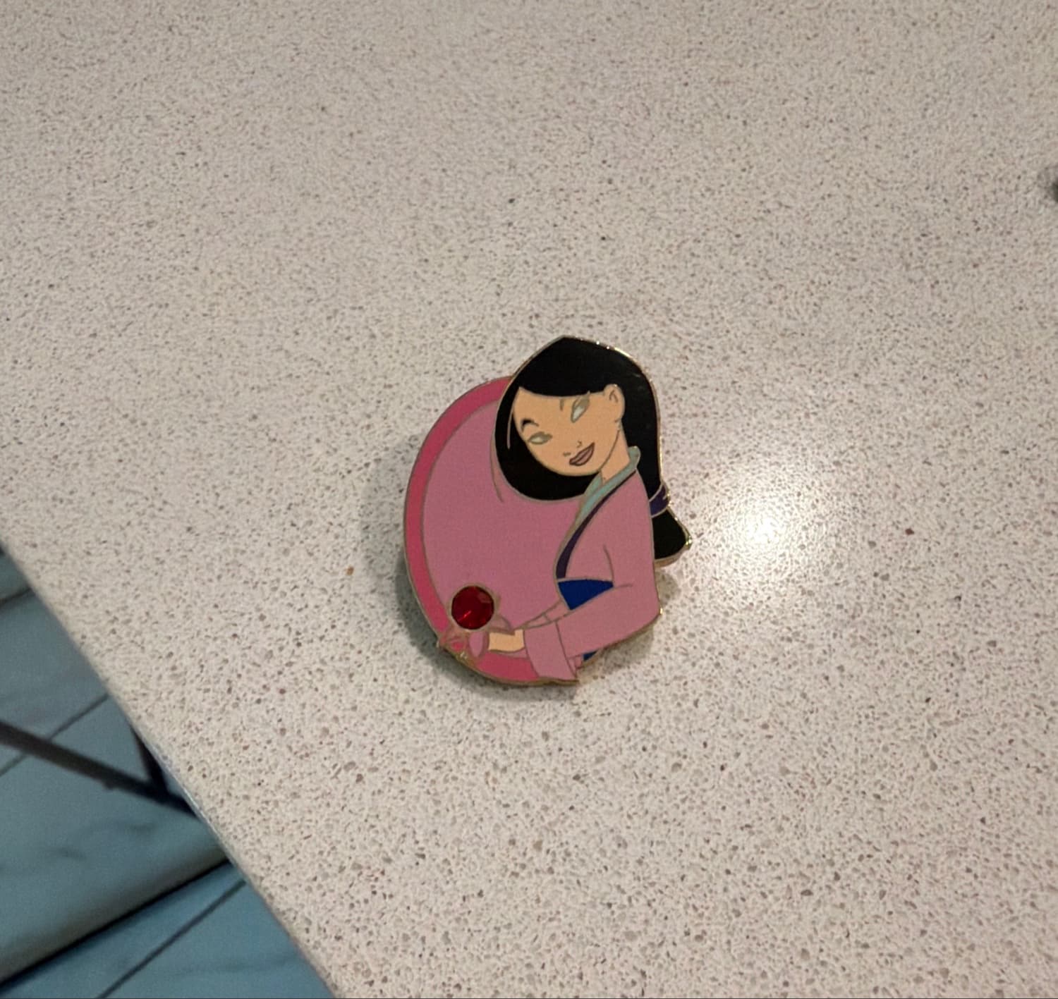 Mulan Princess Premiere Birthstone Series July Ruby Gem Pin