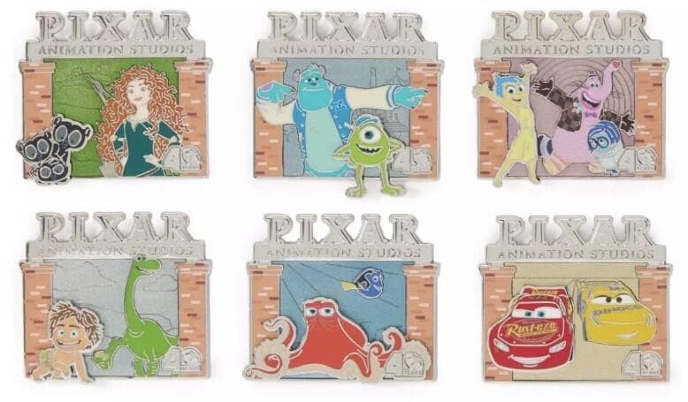 Pixar Animation Studios 40 Years Pin Box Set 3