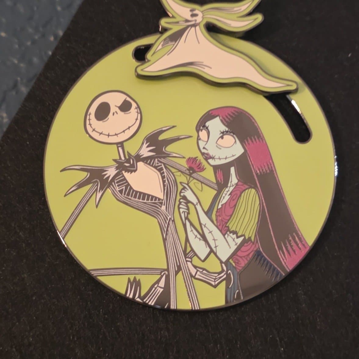 Loungefly Disney The Nightmare Before Christmas Jack & Sally Glow In The Dark Sliding Pin