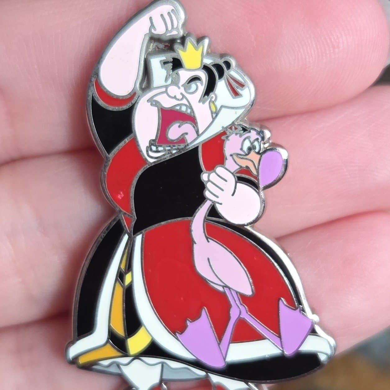 Queen of Hearts holding a Pink Flamingo