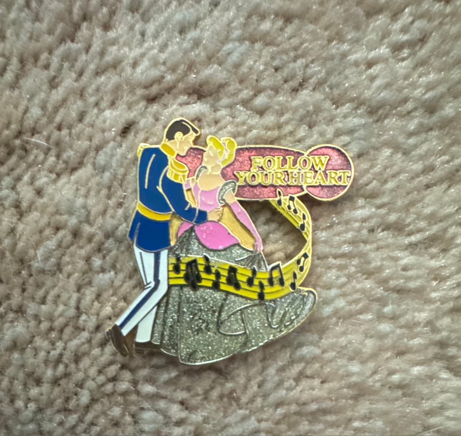 Cinderella Prince Charming Follow Your Heart Pin