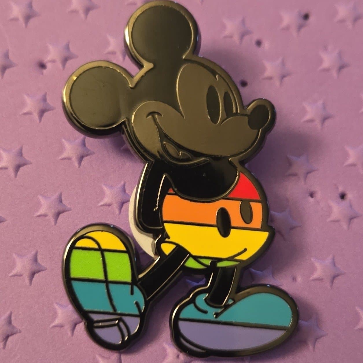Mickey Mouse Standing Rainbow Pride Pin