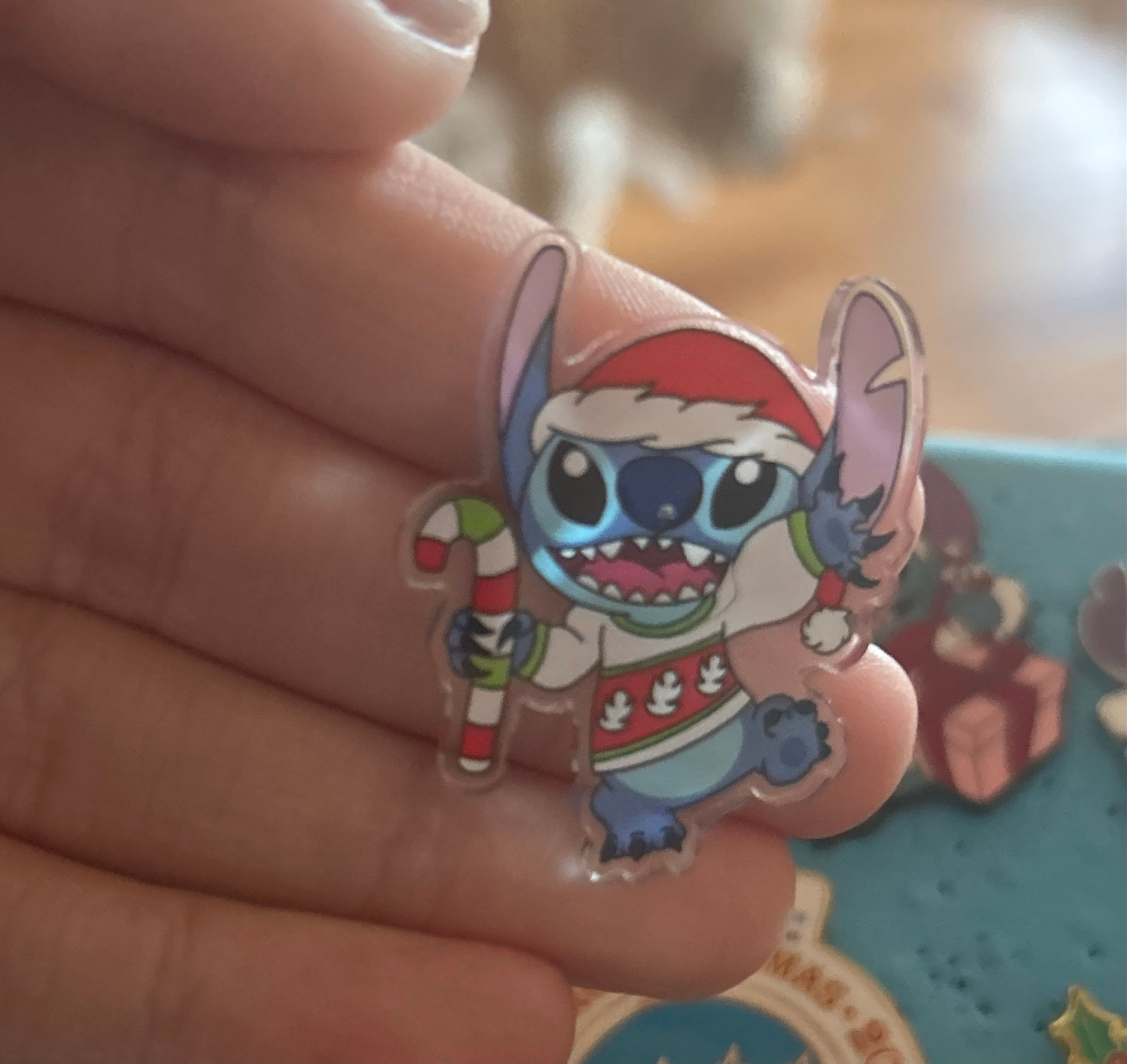 Stitch in Christmas Sweater with Candy Cane - Merry Stitchmas Mystery Set front