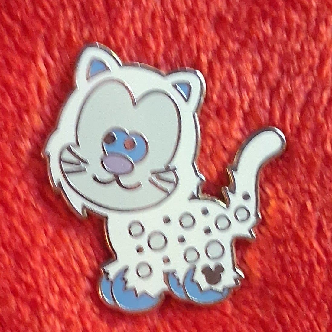 White Leopard yeti Hidden Mickey Pin