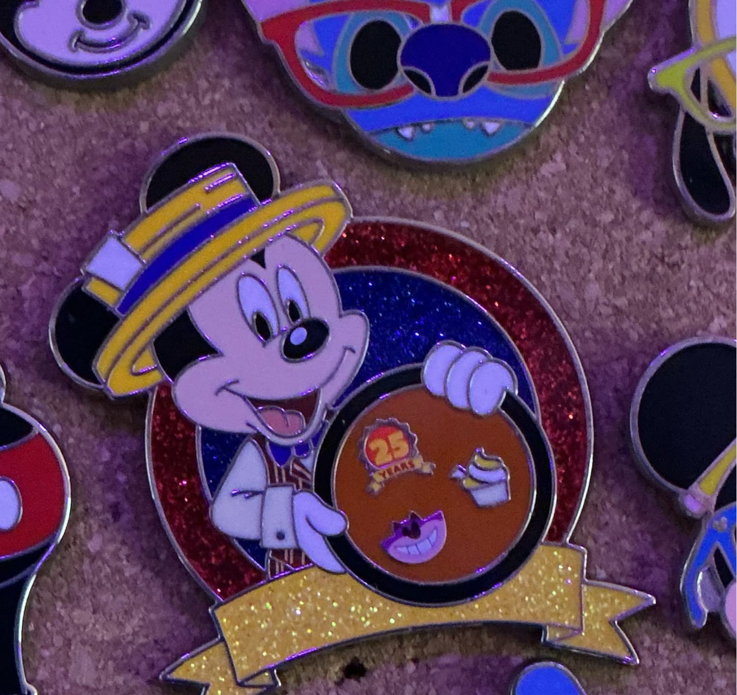 Mickey Mouse Pin Trading 25th Anniversary Pin front