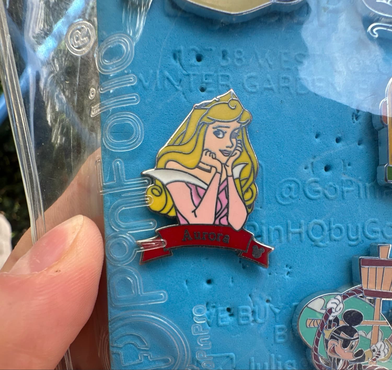 Princess Aurora Red Banner Hidden Mickey Pin