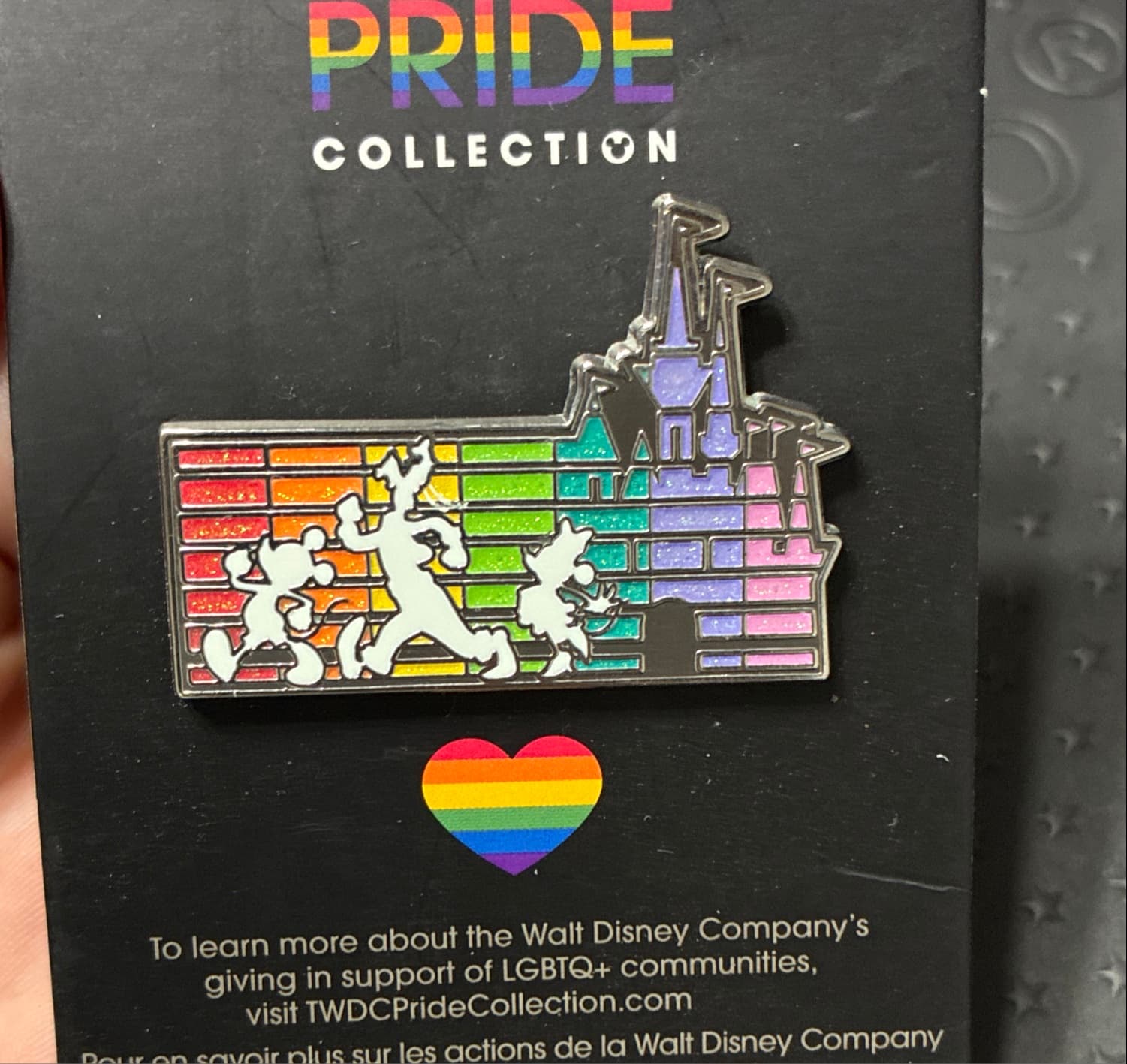 Disney Pride Collection Mickey, Goofy, and Minnie Fantasyland Castle Pin