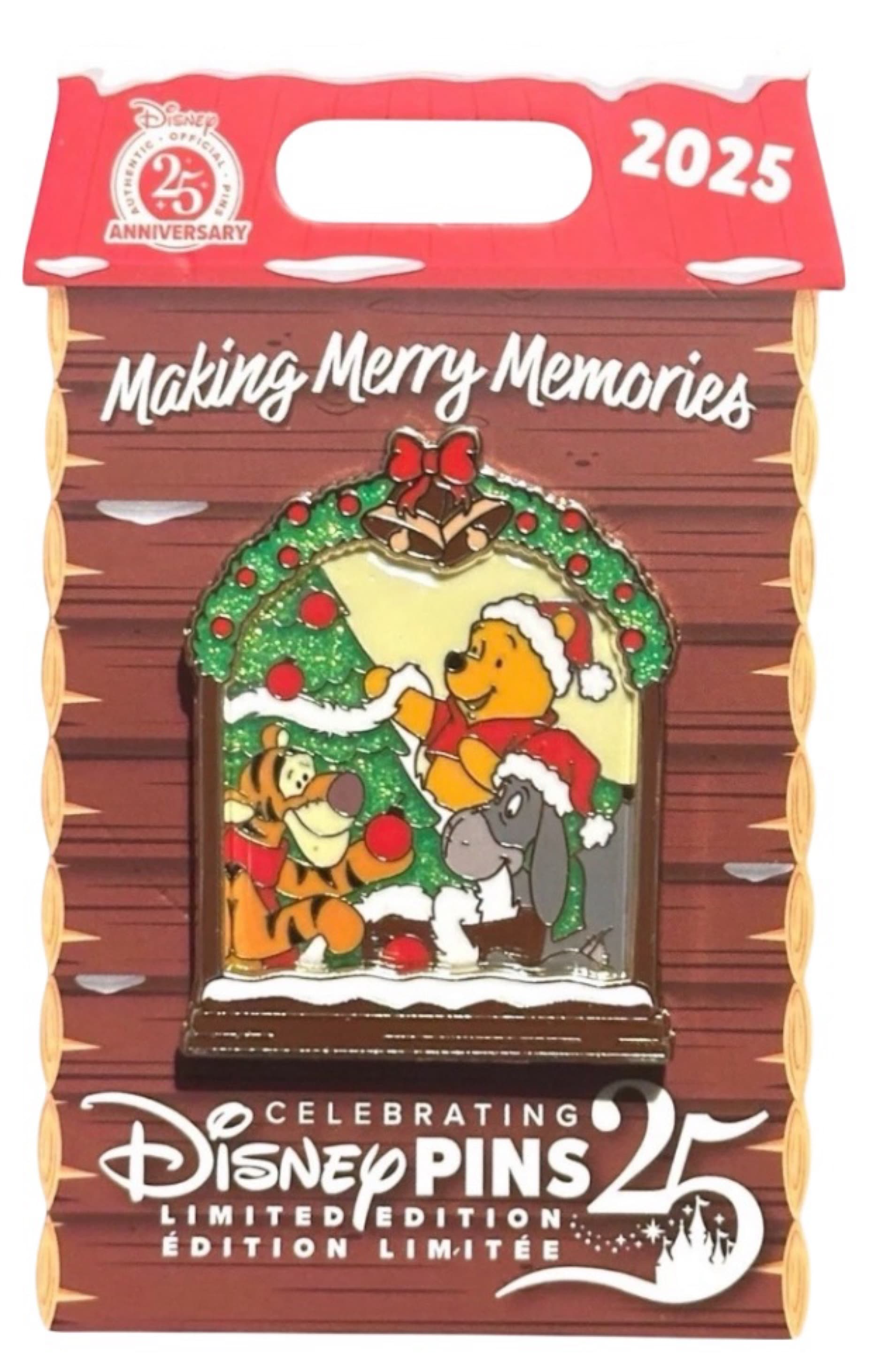 Winnie the Pooh, Tigger, and Eeyore Decorating Christmas Tree Window