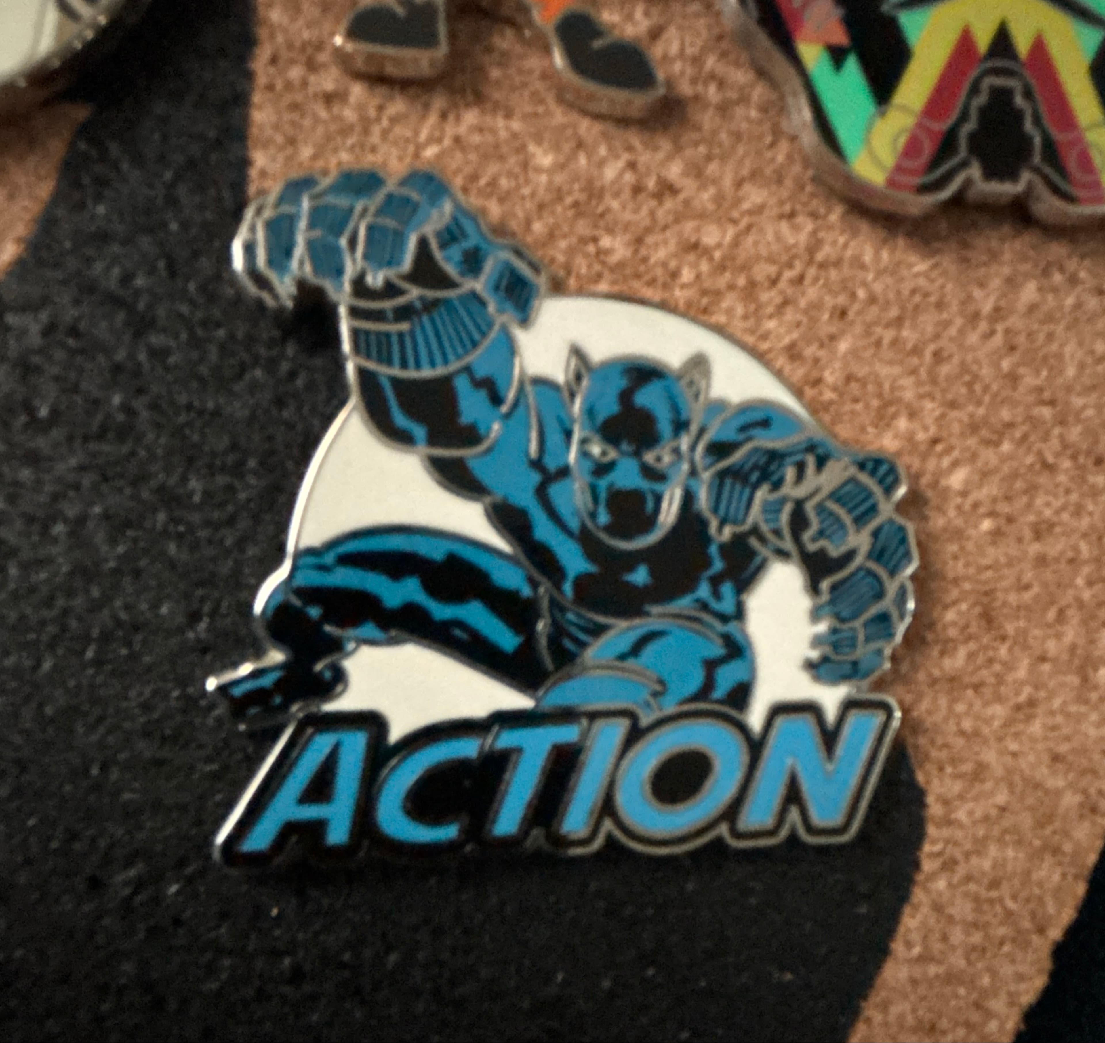 Marvel Black Panther Action Blue Variant Pin