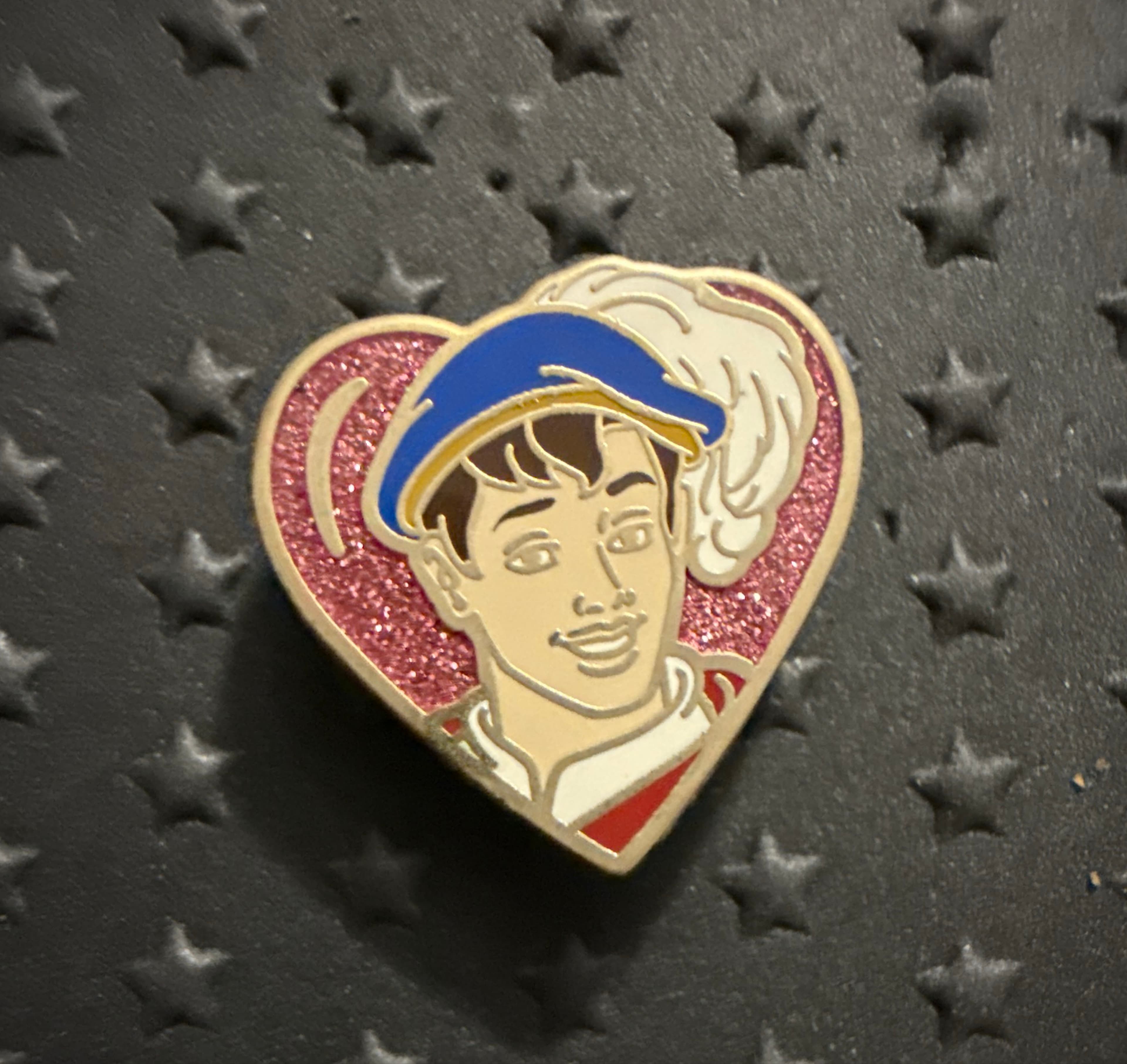 Prince Charming Heart Glitter Pin
