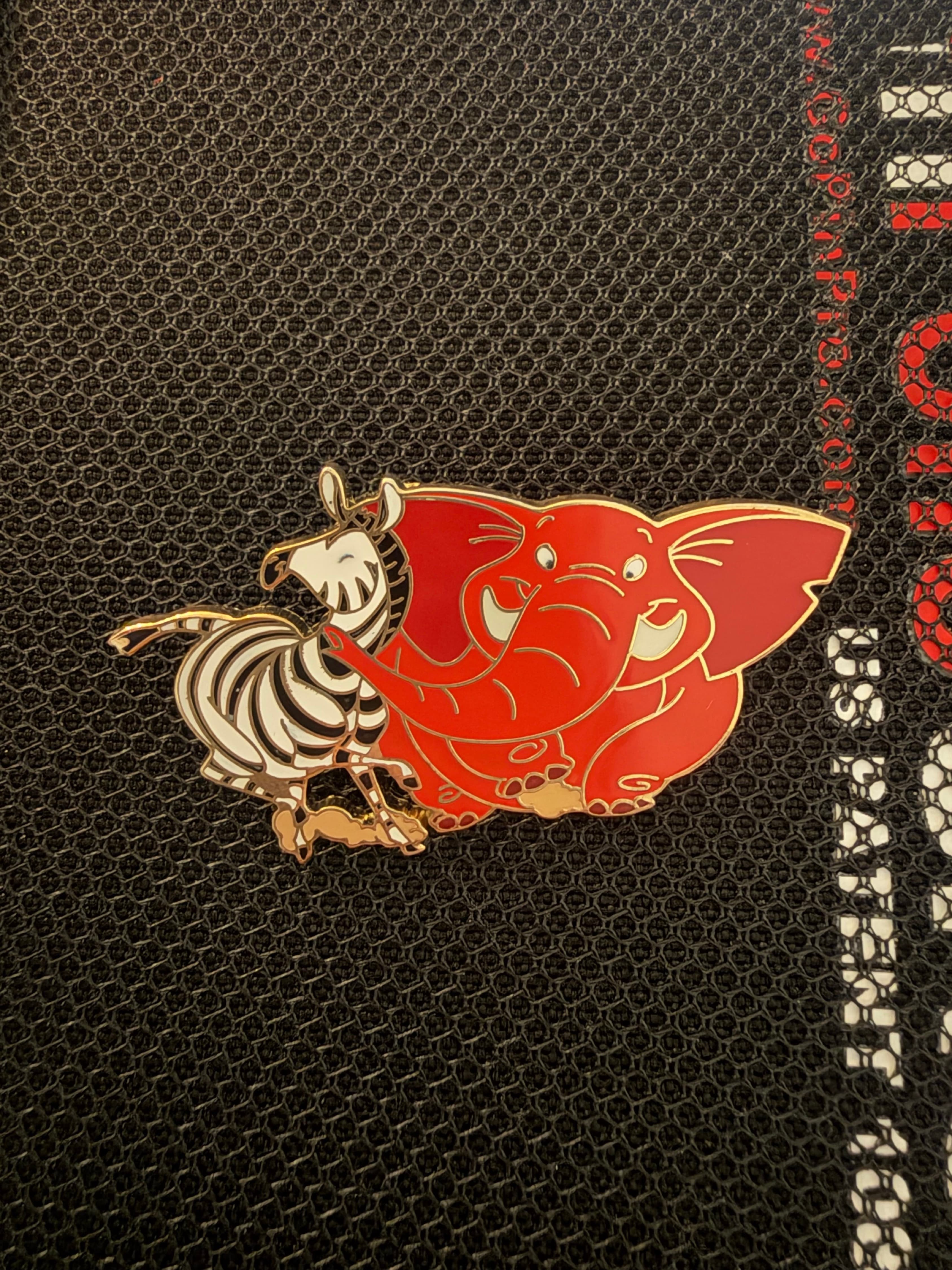 Lion King 30th Anniversary Zebra & Elephant Booster Disney Pin