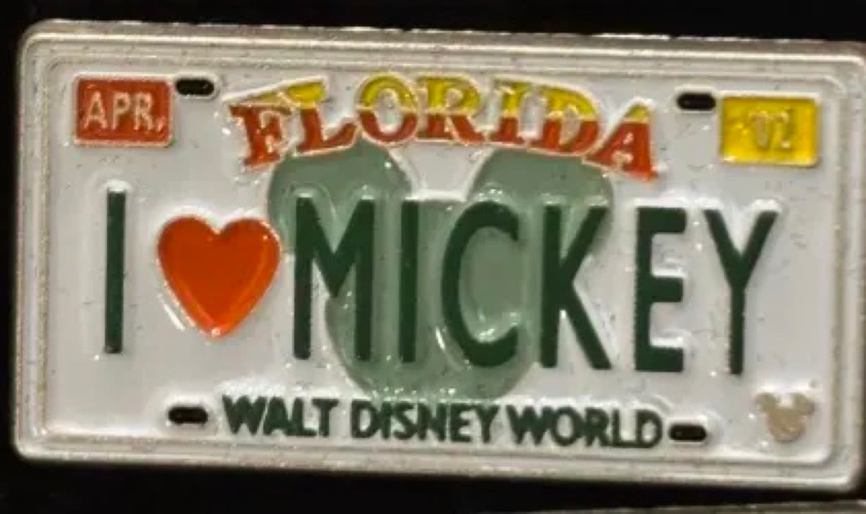 I Love Mickey - Florida License Plate