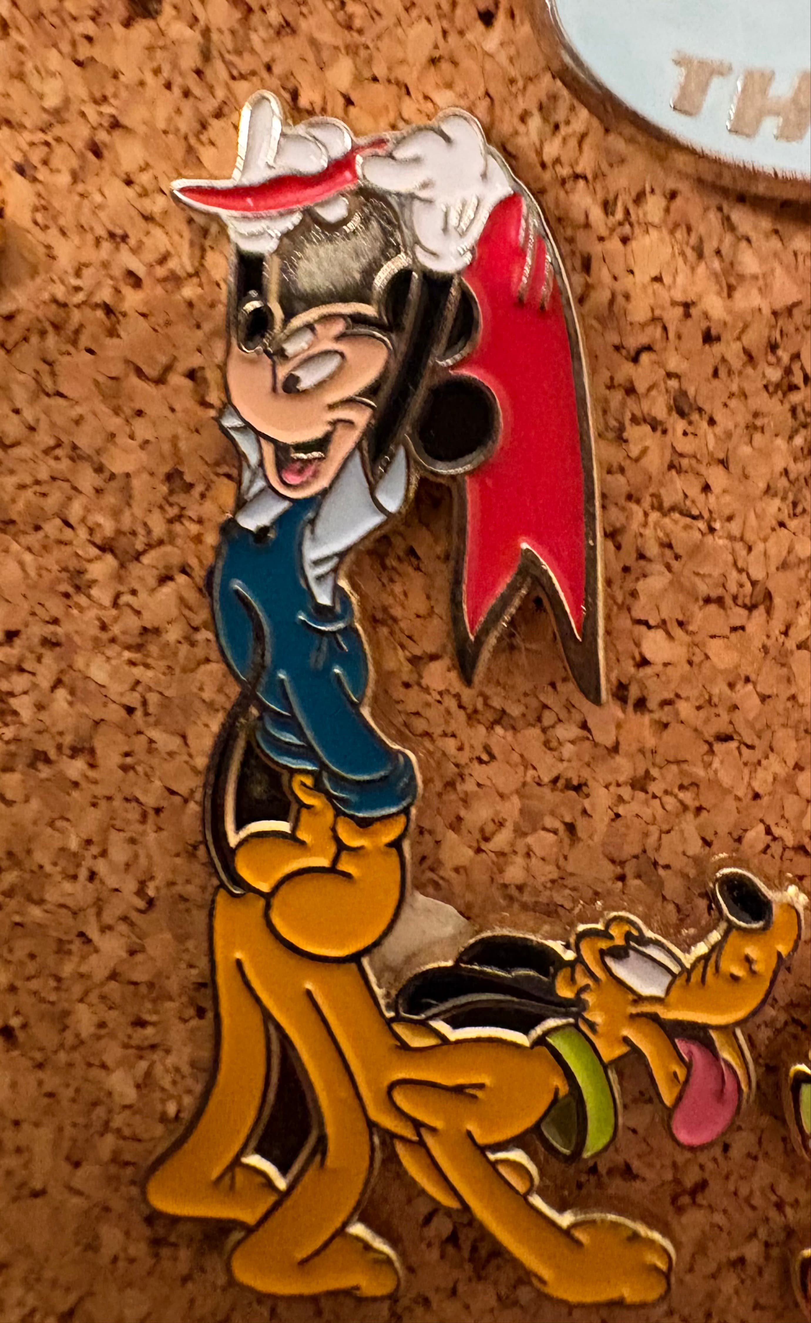 Disney Mickey Mouse Pluto Cast Holiday Celebration Christmas card art Pin