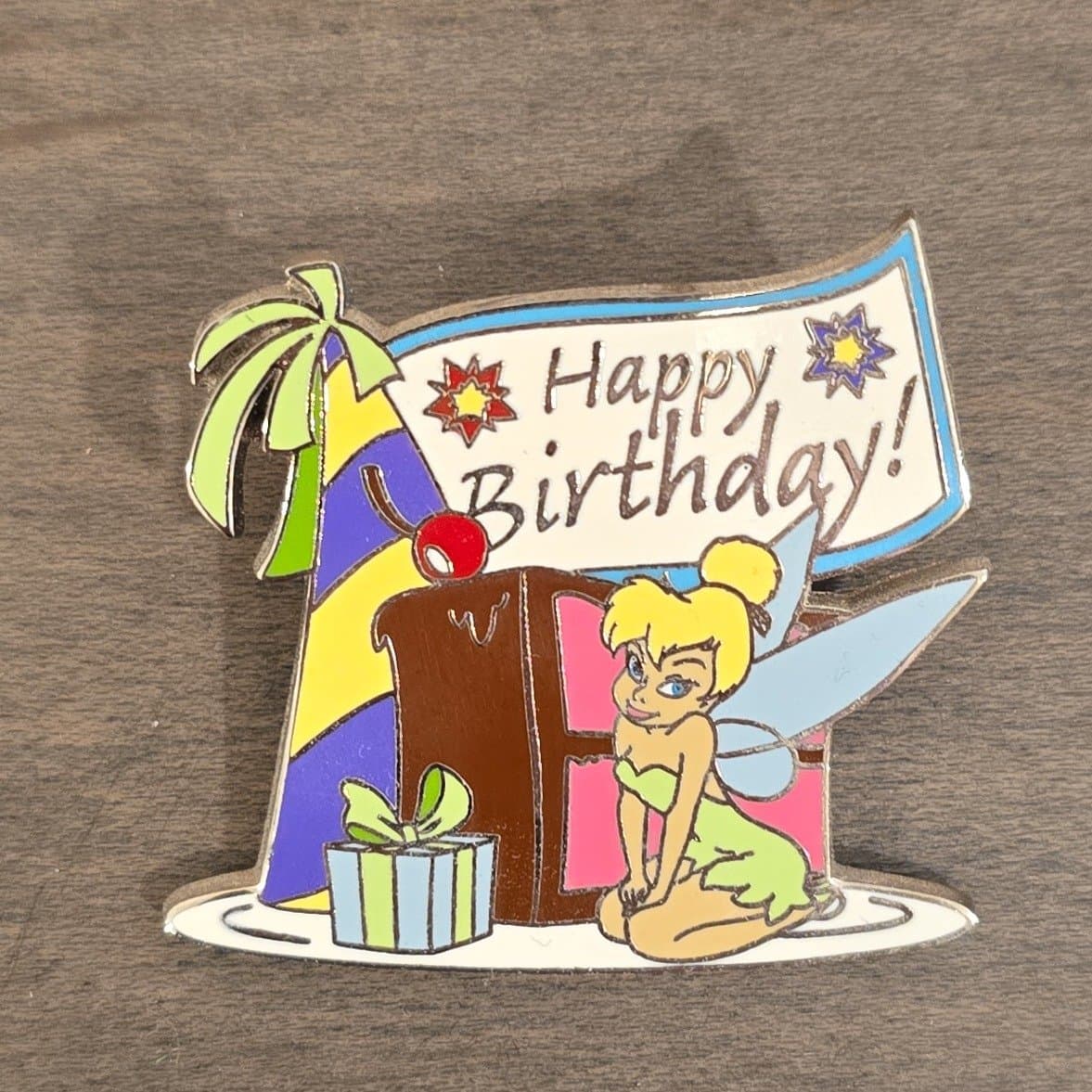 Happy Birthday - Tinker Bell with Cake and Present