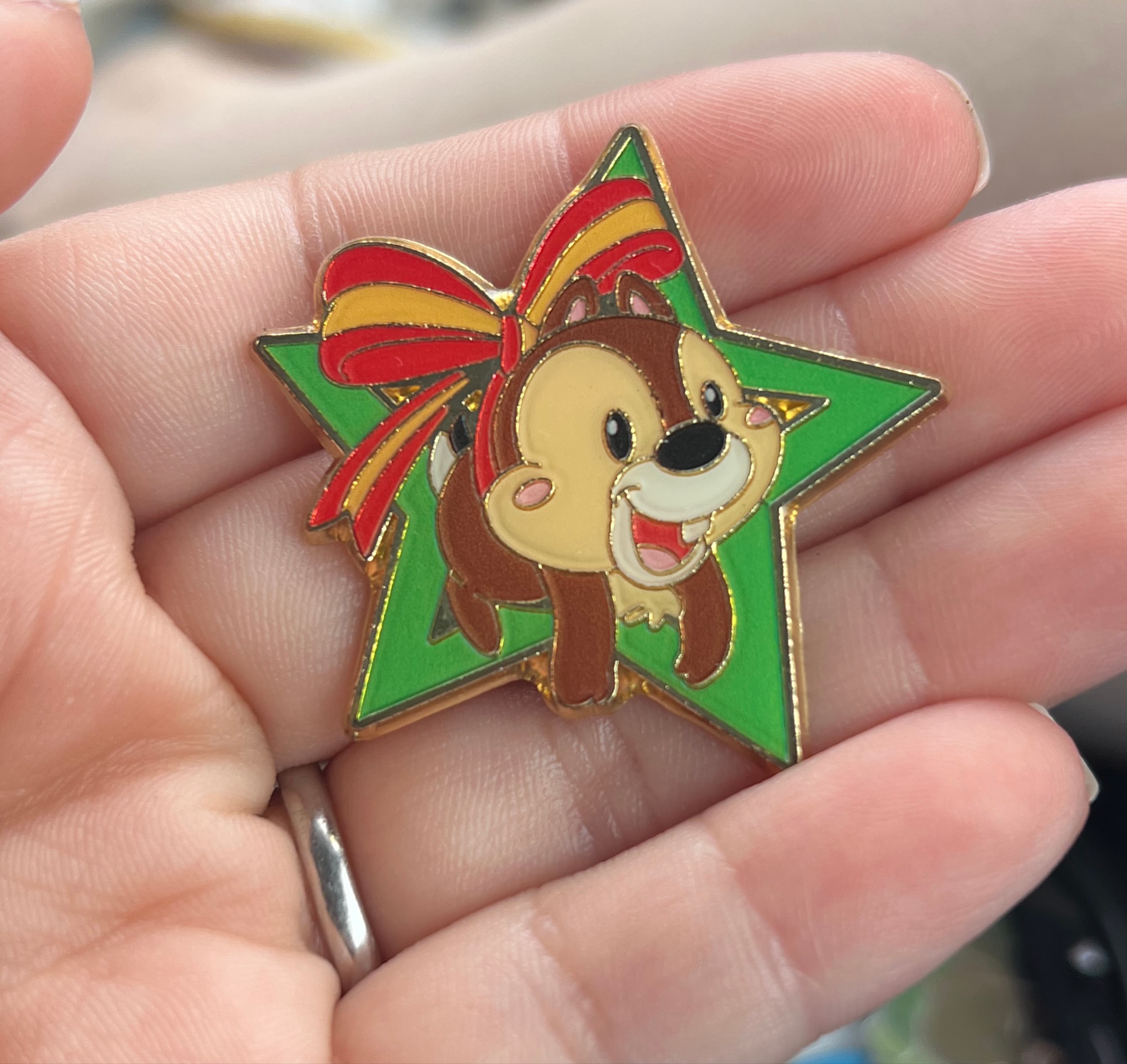 Chip in a Christmas Bow in Star