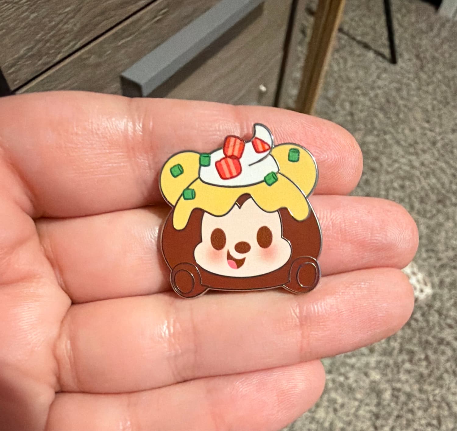 Mickey Mouse Loaded Baked Potato Munchling Pin front