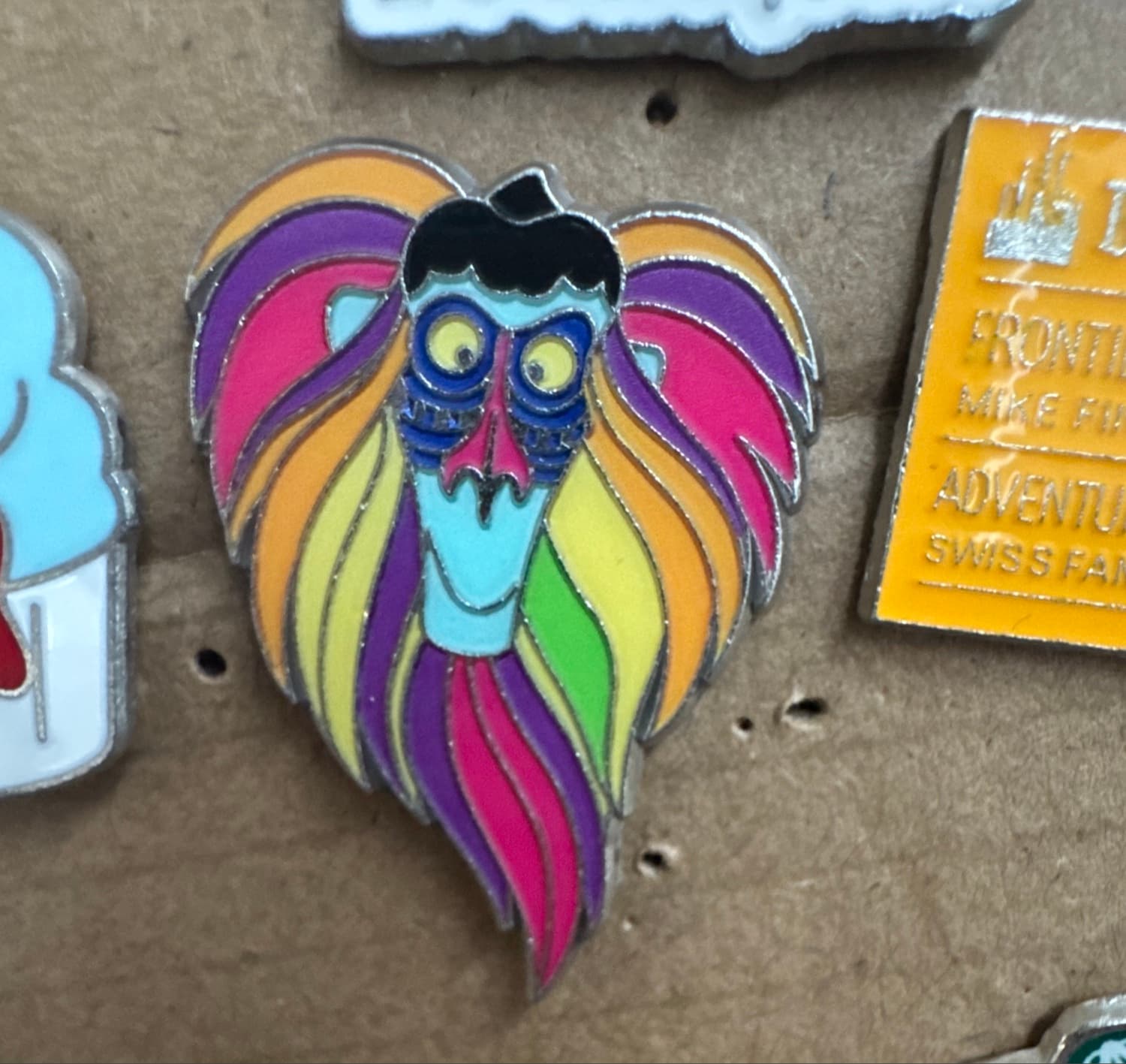 Rafiki Stylized Colorful Head Pin