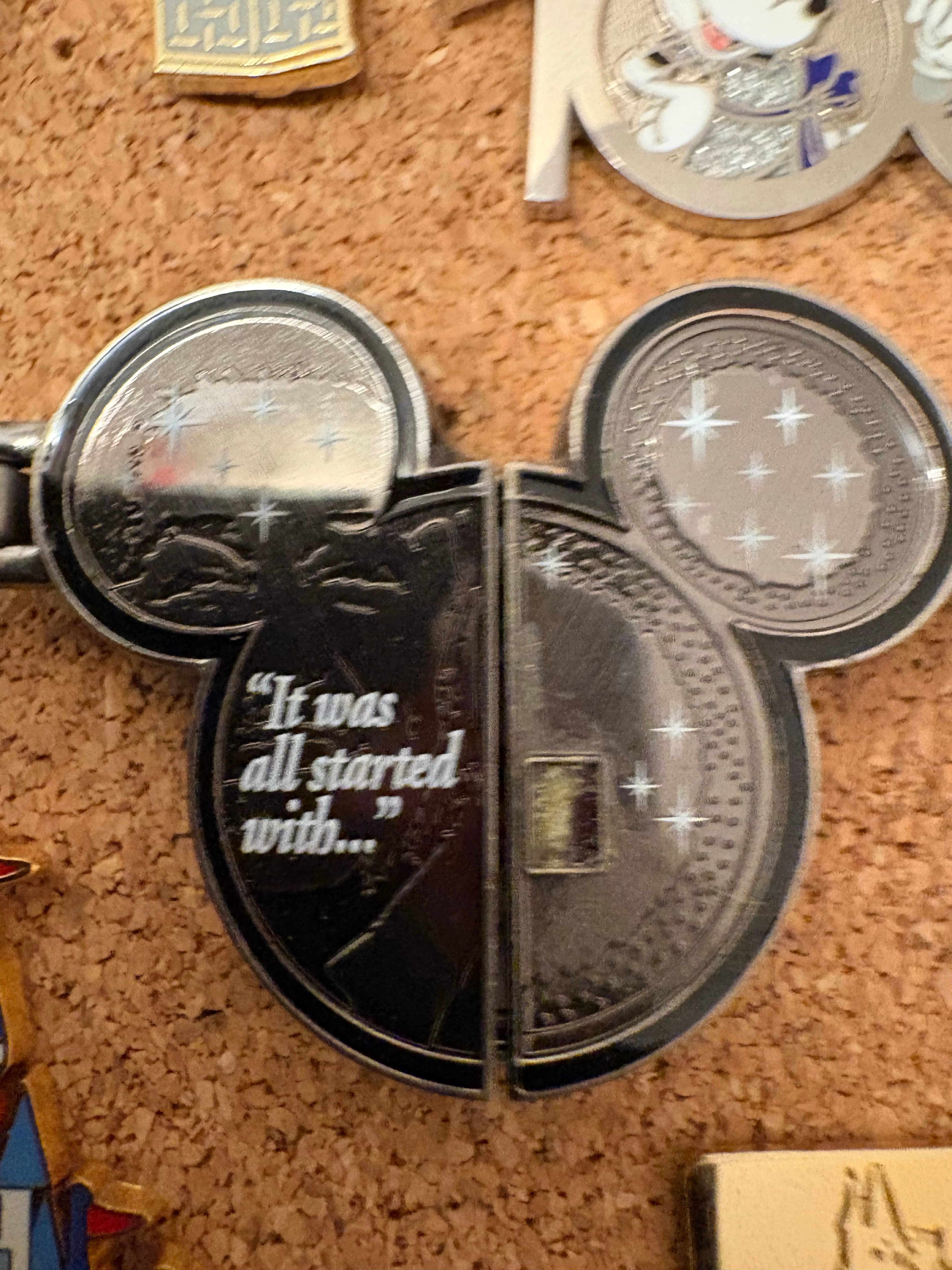 “It was all started with…” Hinged Mickey Icons