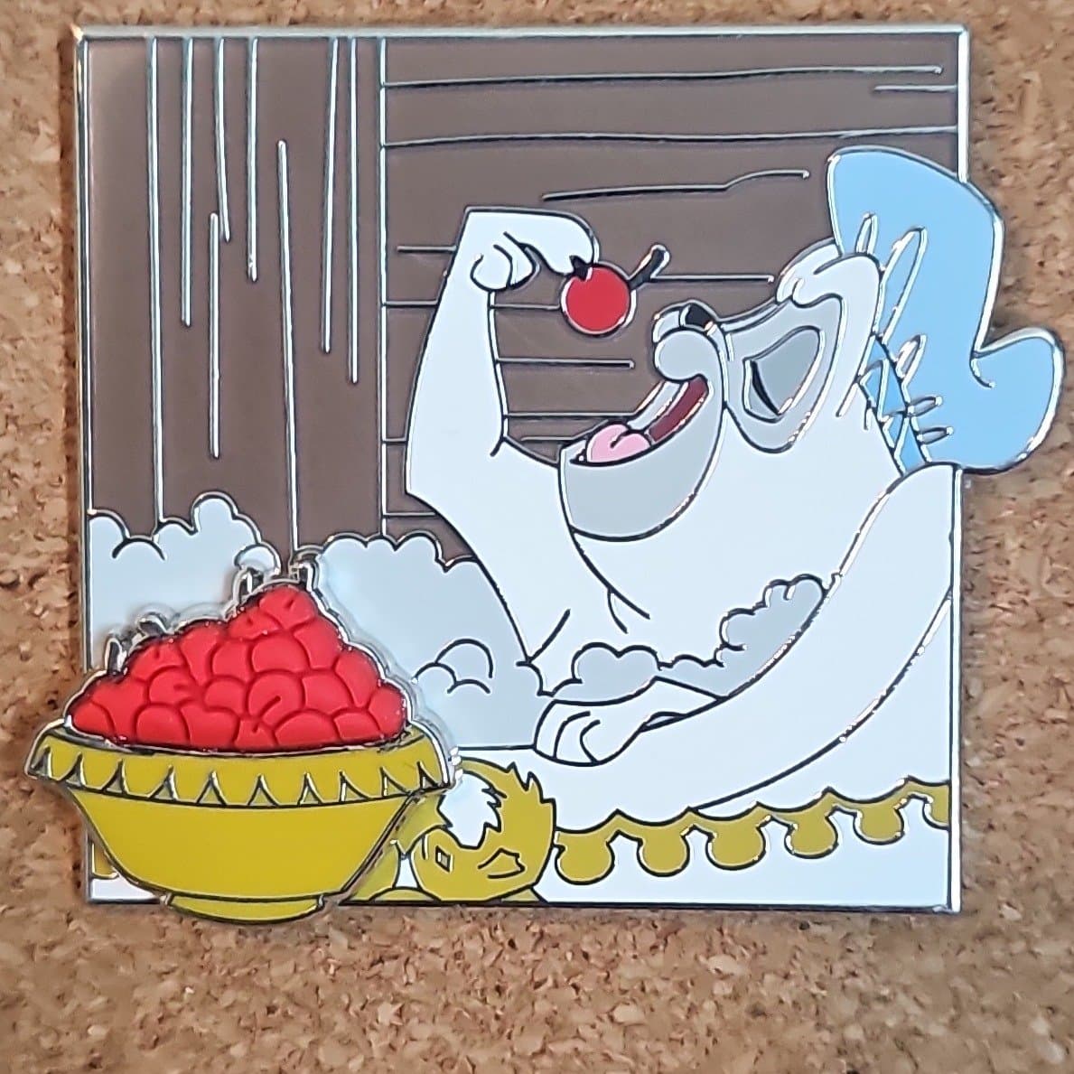 Percy Pocahontas In Bathtub Eating Cherries Food-D's Disney Pin