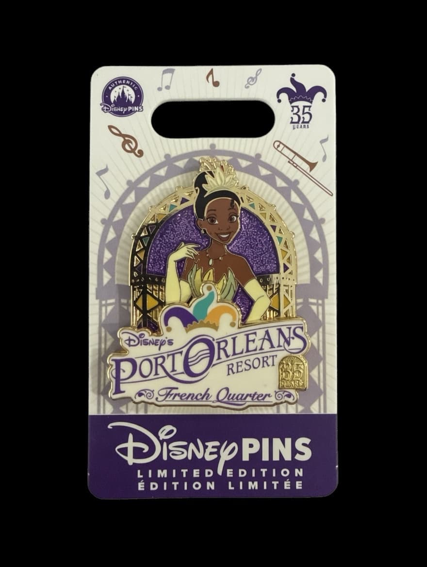 Disney Parks Port Orleans Resort French Quarter 35th Princess Tiana LE Pin