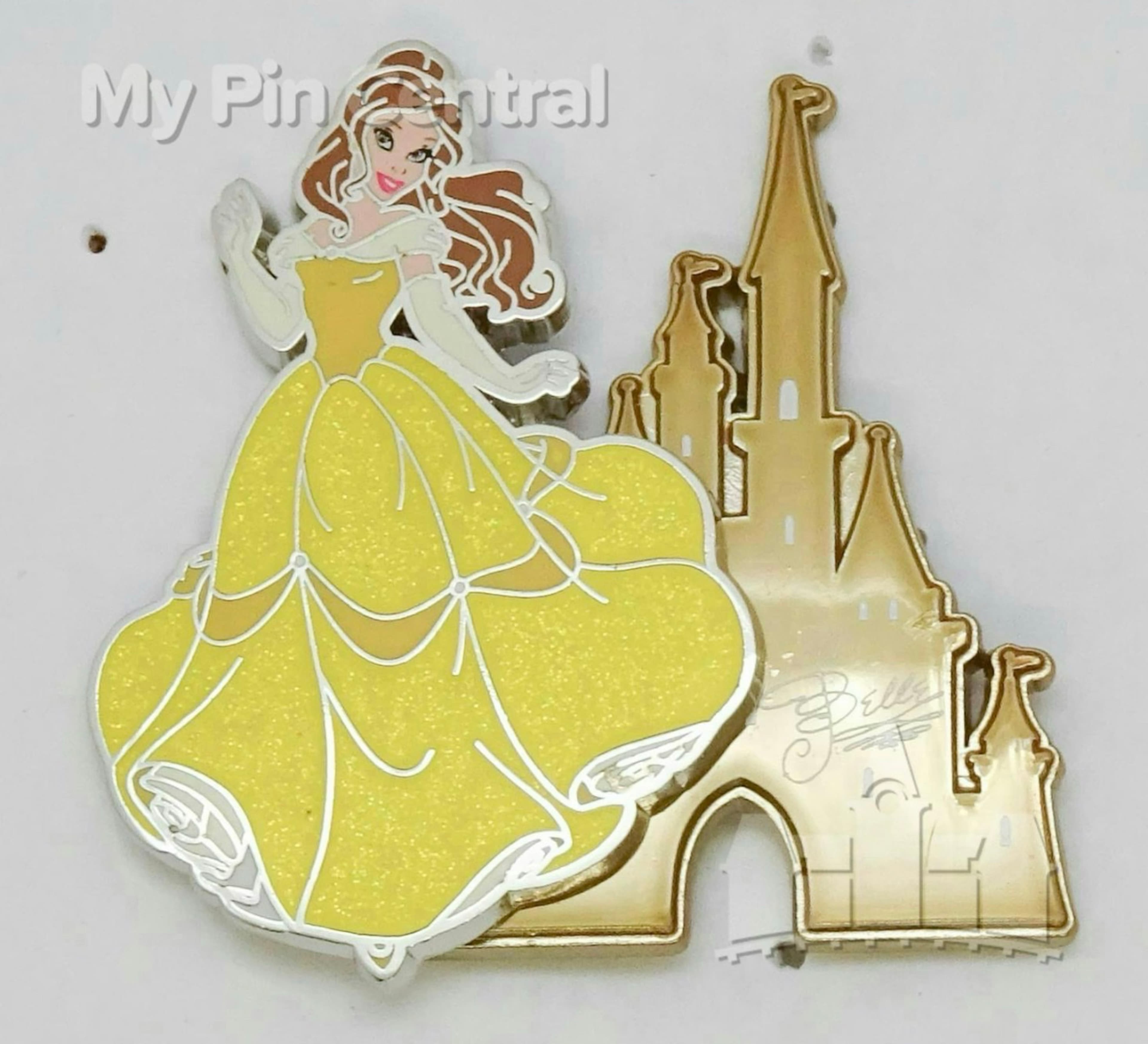 Disney Beauty and the Beast Pin - Belle with Castle